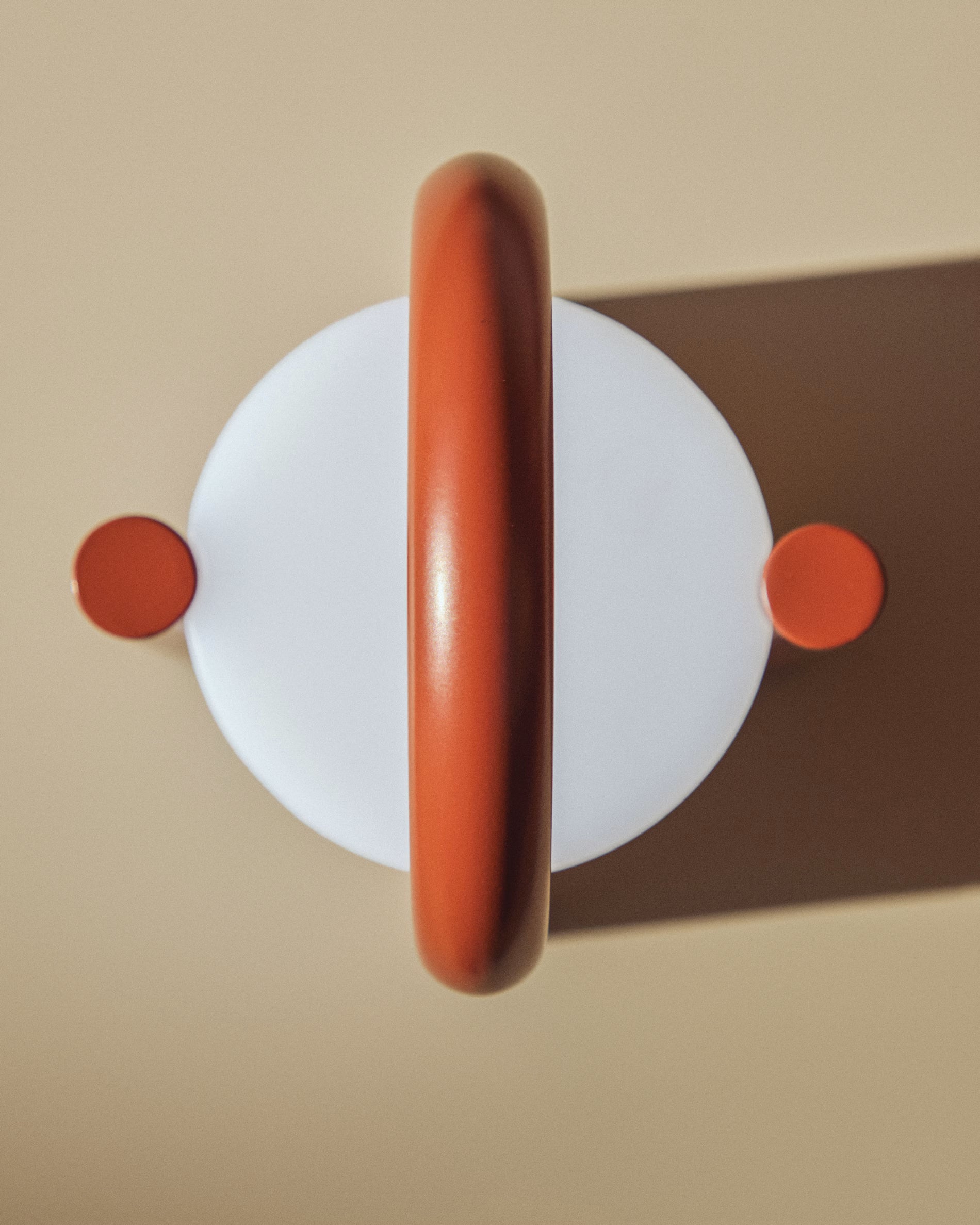 Lampa ogrodowa przenośna LEROS terakota