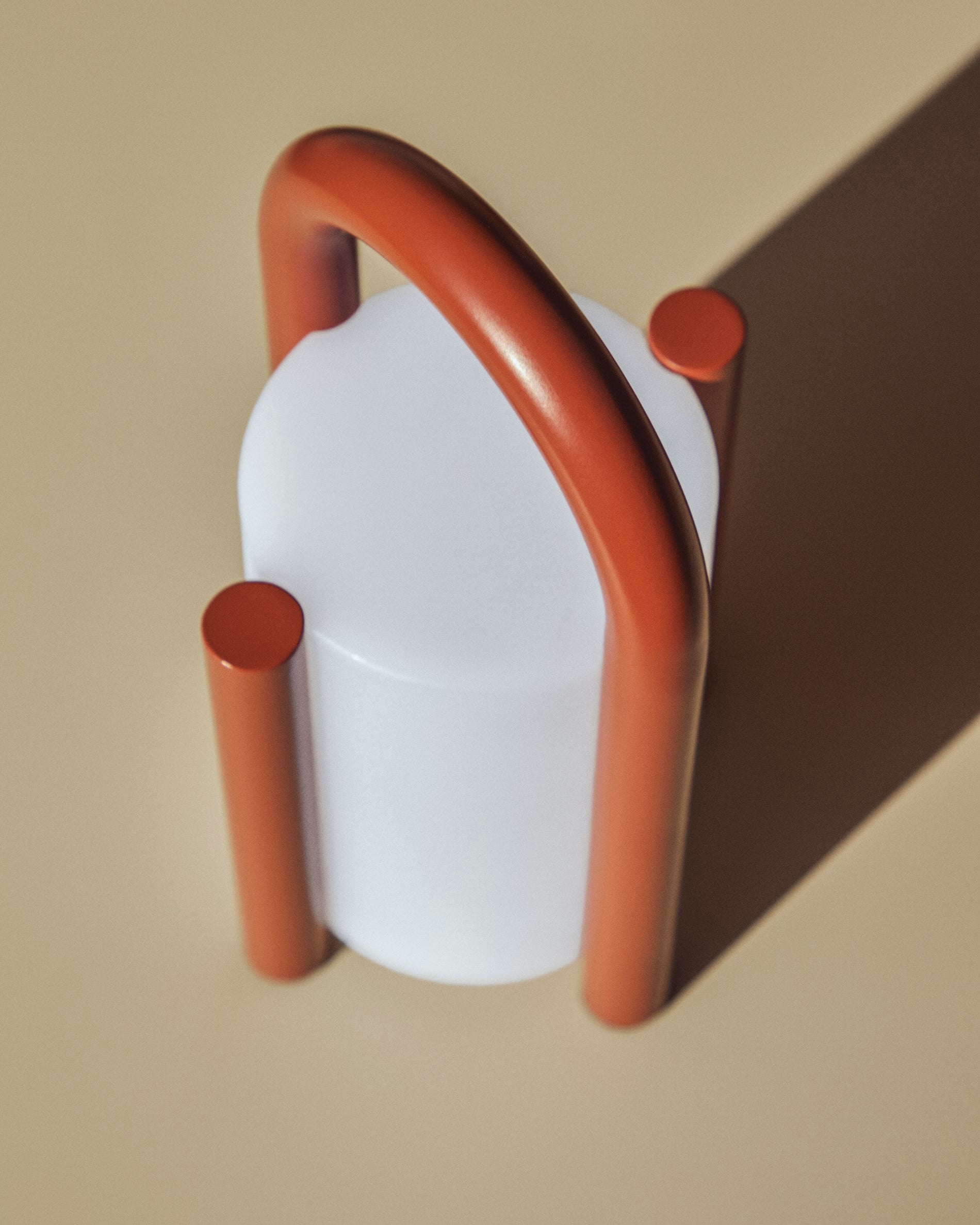 Lampa ogrodowa przenośna LEROS terakota