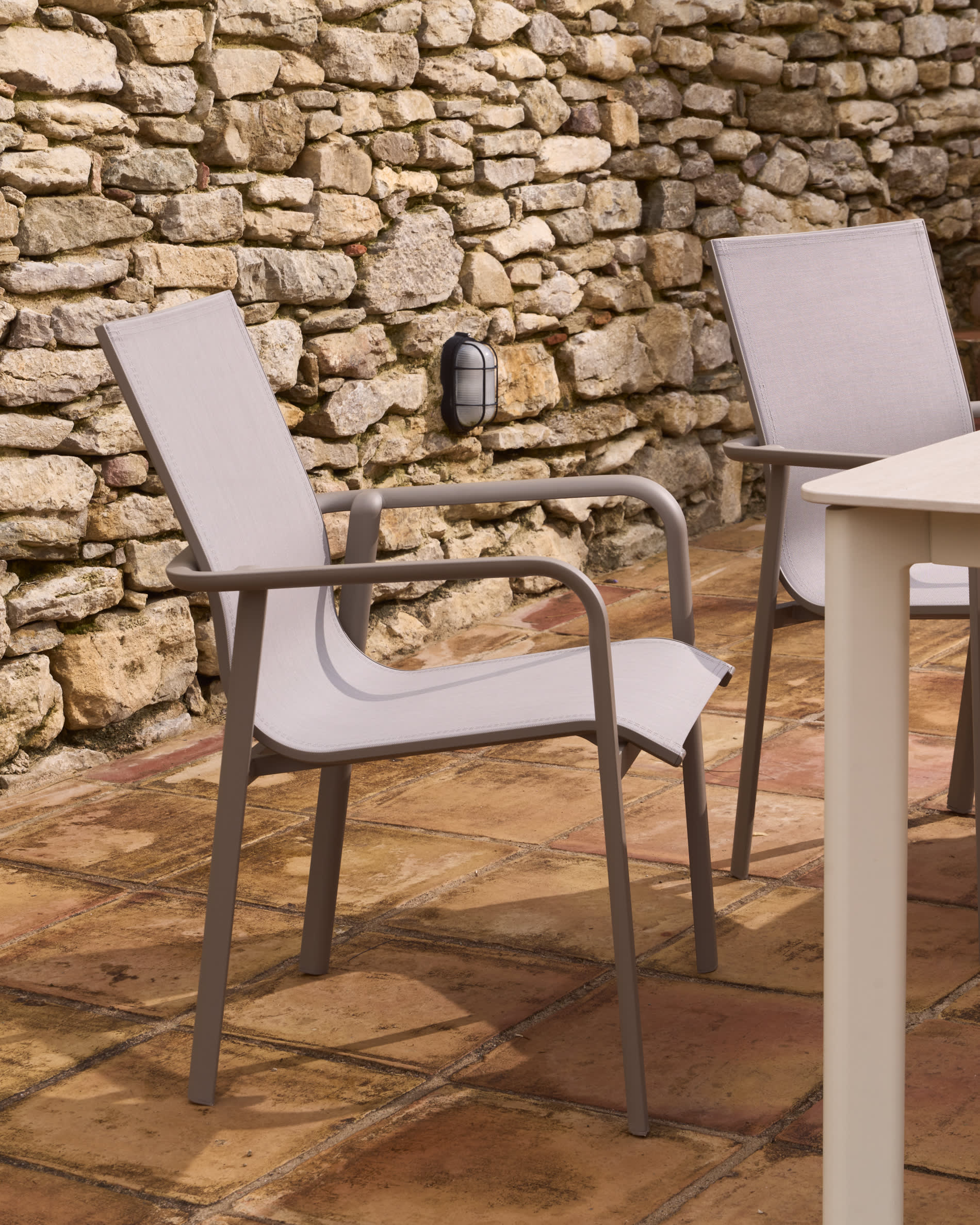 Krzesło ogrodowe CANEA taupe