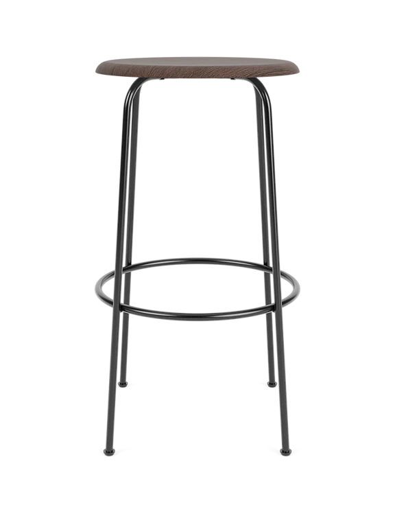 AFTEROOM stool dark oak veneer with steel base [Julia]