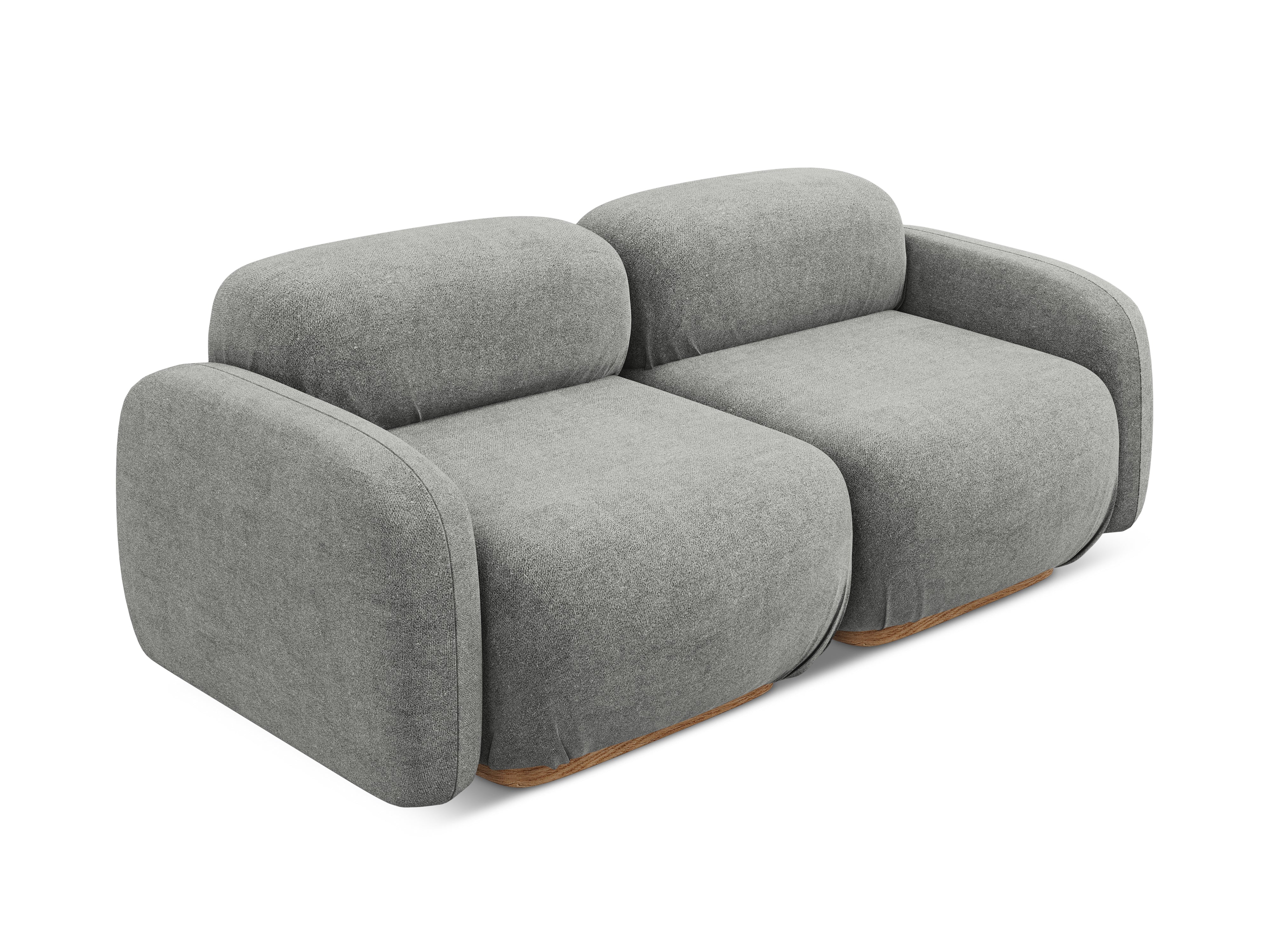 Sofa modułowa 3-osobowa AILANI szary boucle