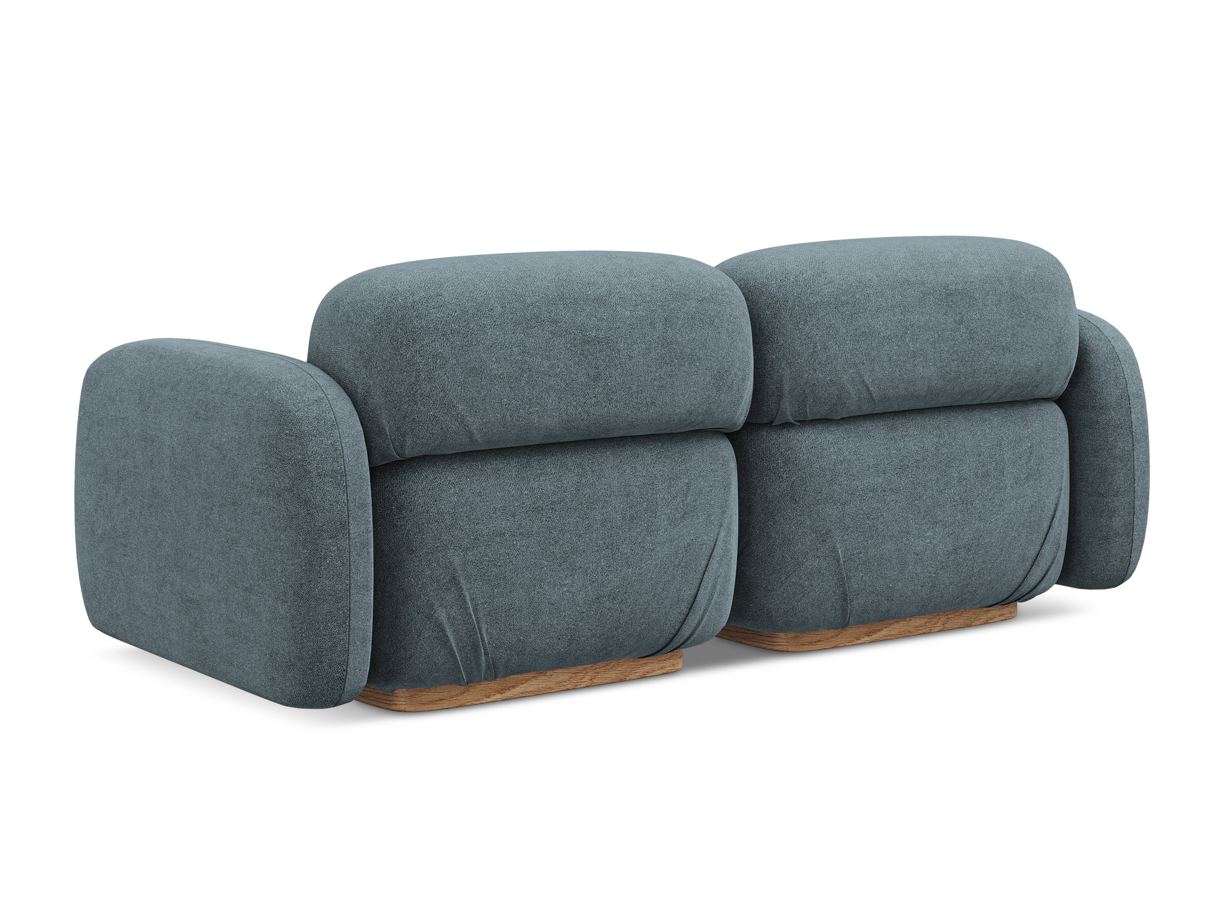 Sofa modułowa 3-osobowa AILANI dżinsowy niebieski boucle