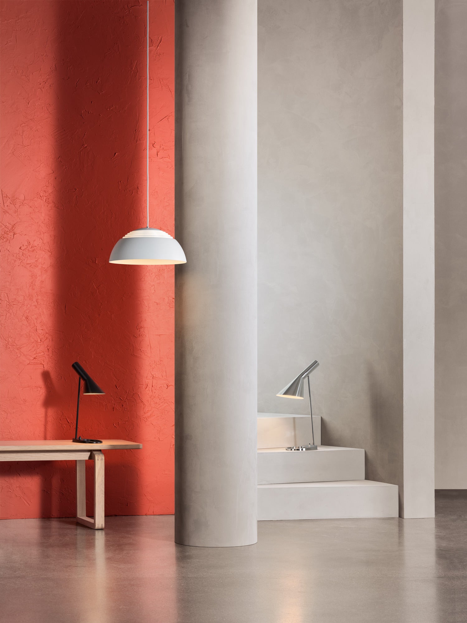 Lampa stołowa AJ MINI polerowana stal nierdzewna