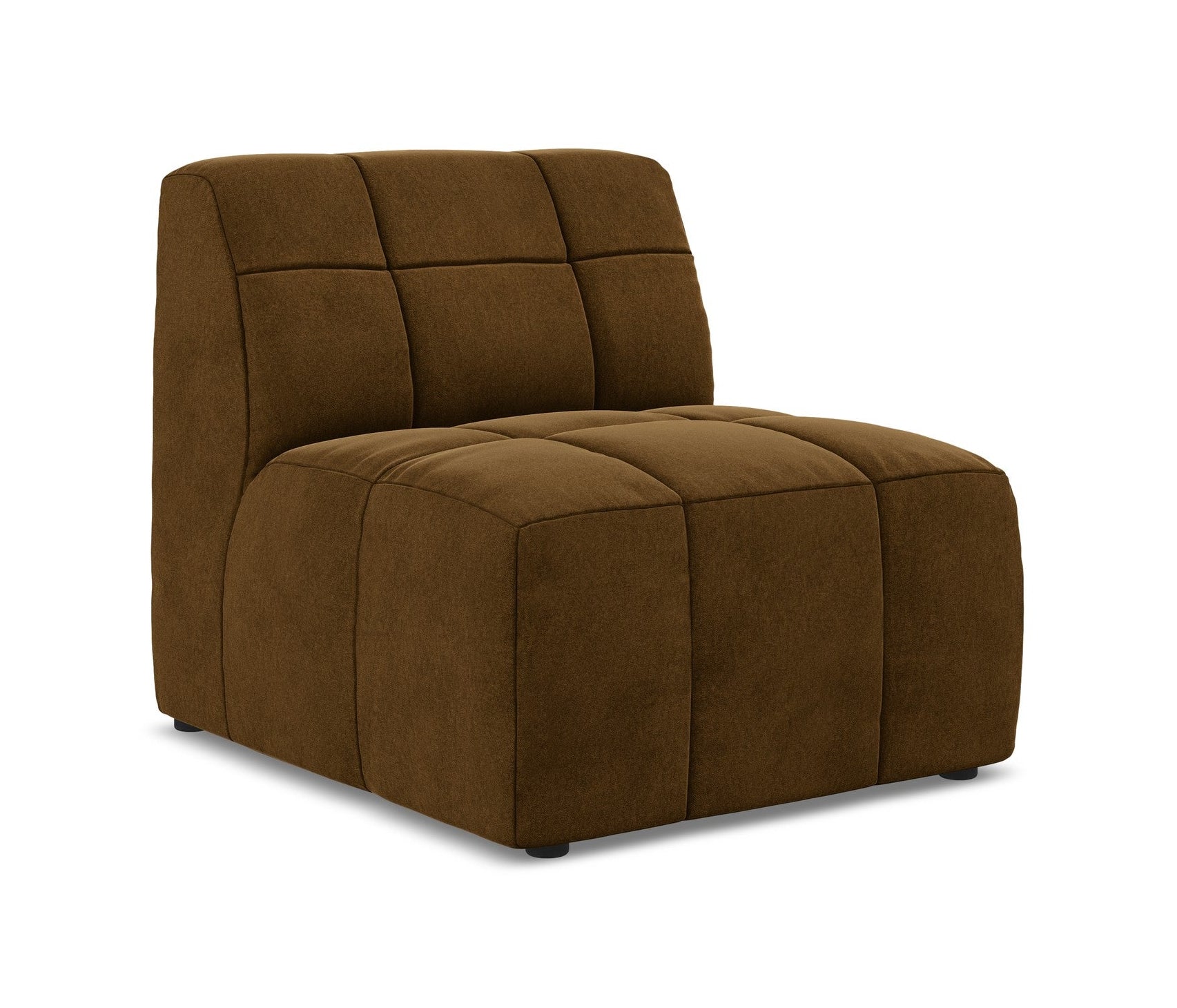 Fotel / moduł aksamitny ALOHA musztardowy