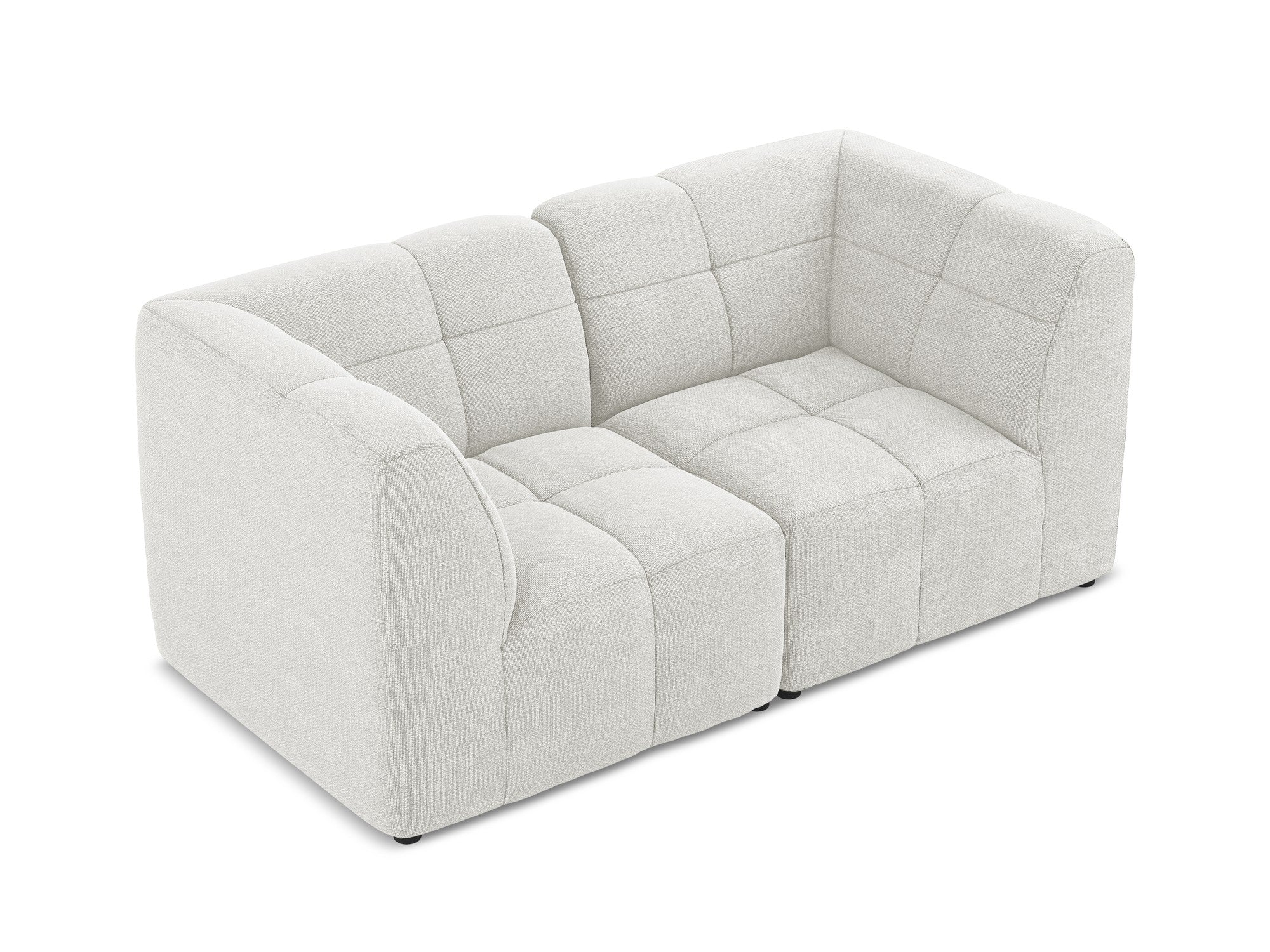 Modular 2-Seater Sofa ALOHA White Boucle