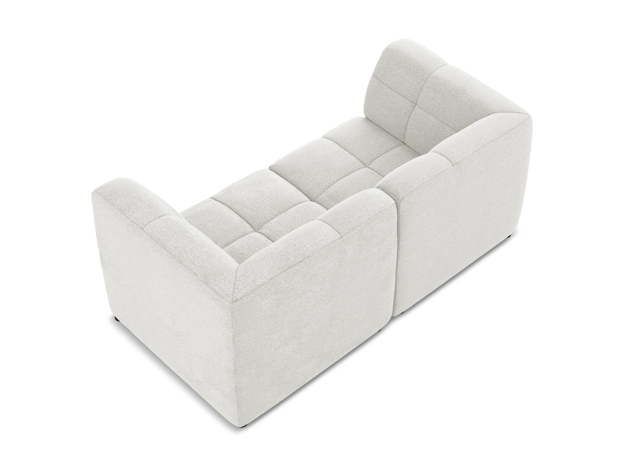 Modular 2-Seater Sofa ALOHA White Boucle