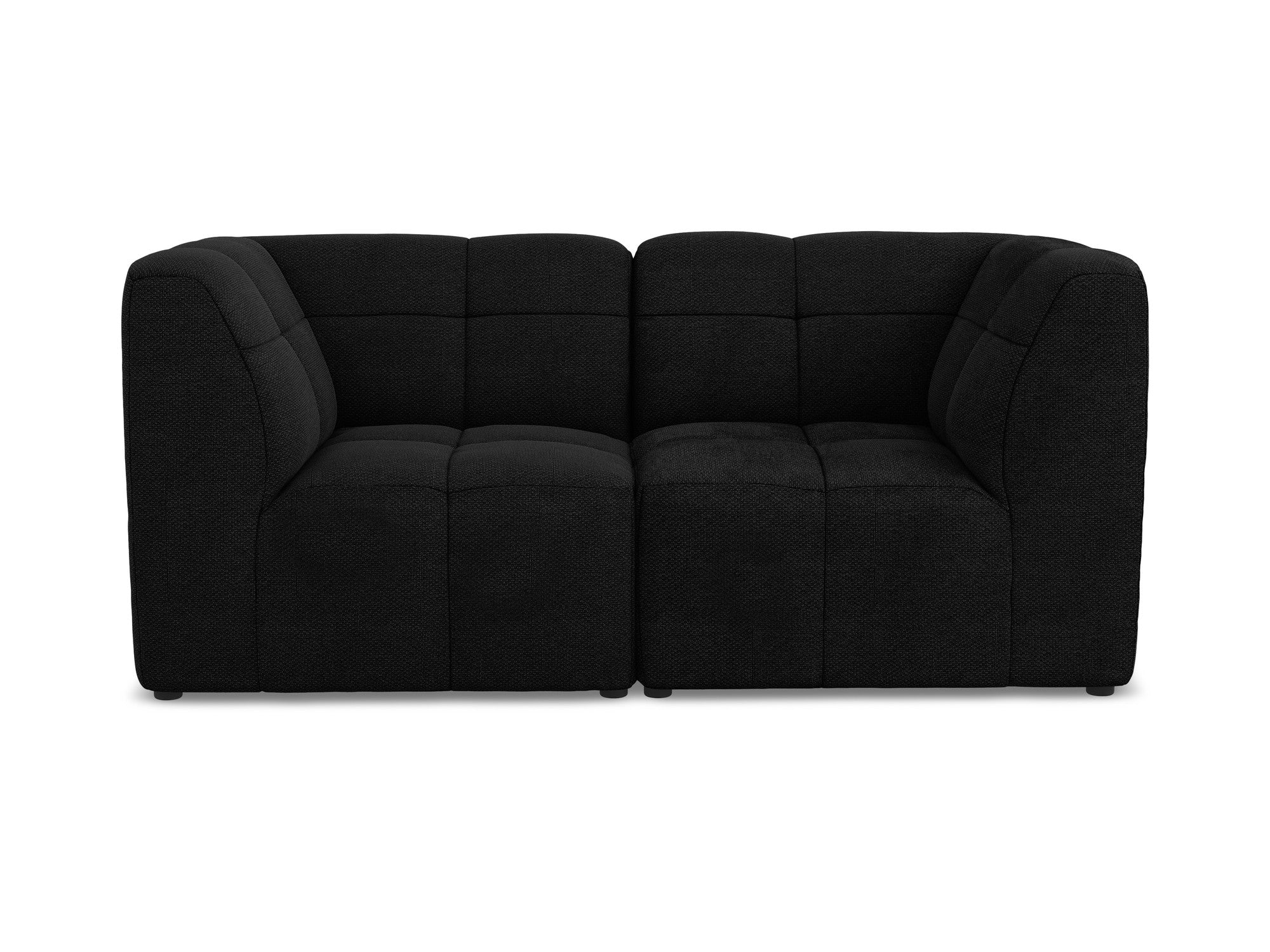 Modulares 2-Sitzer Sofa ALOHA schwarzer Boucle