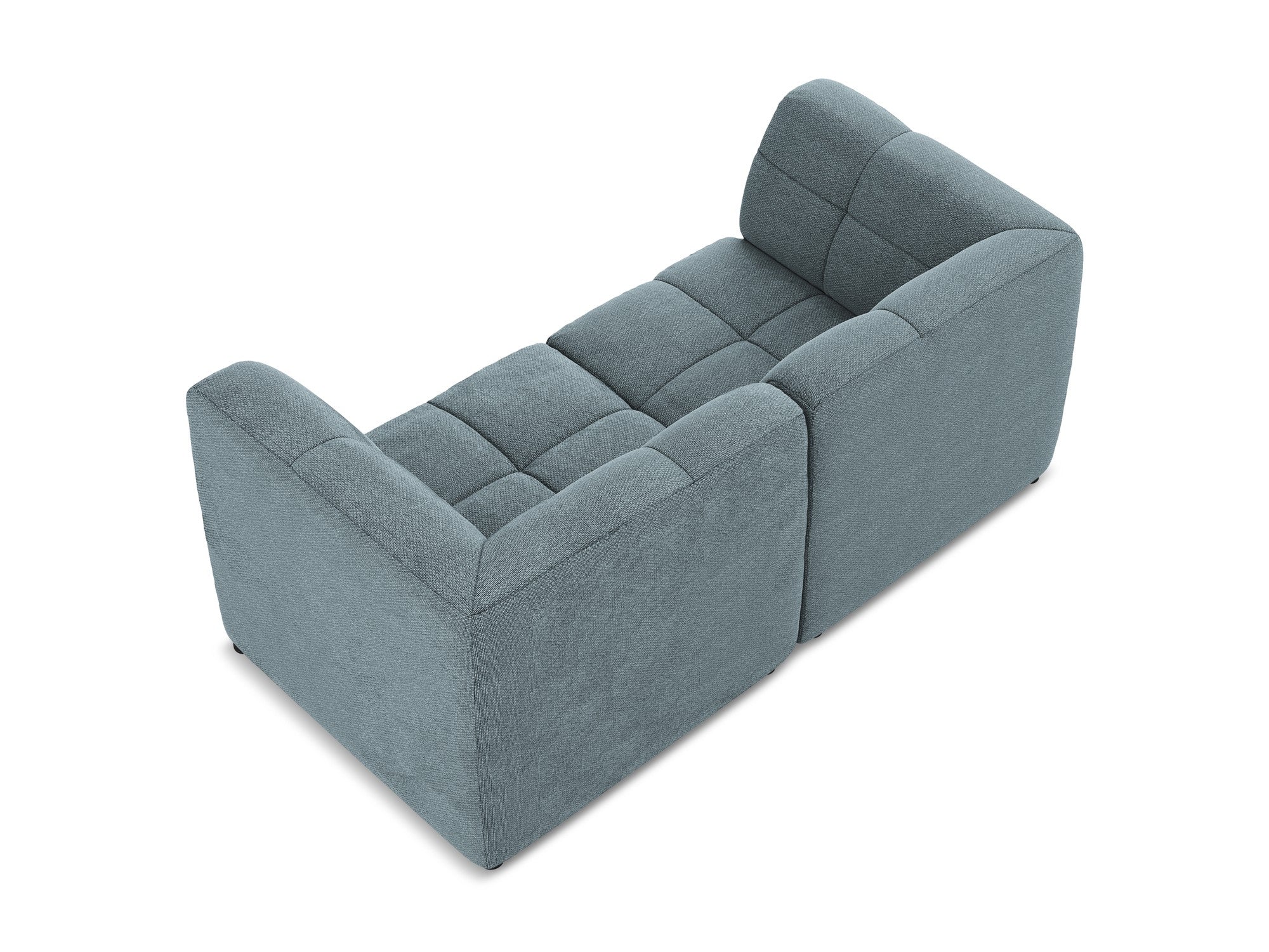 Modular 2-Seater Sofa ALOHA Denim Blue Boucle