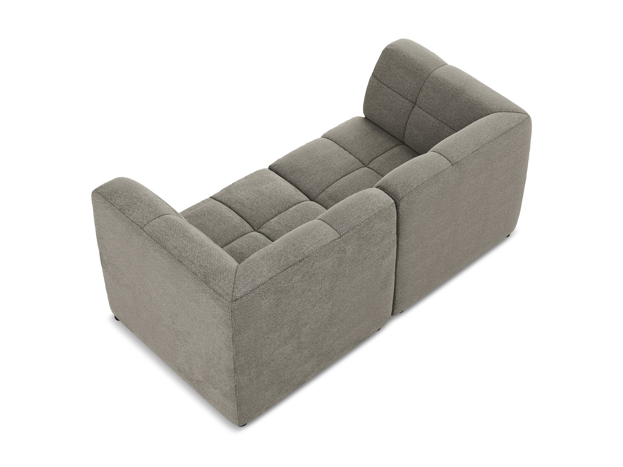 Modulares 2-Sitzer Sofa ALOHA grauer Boucle