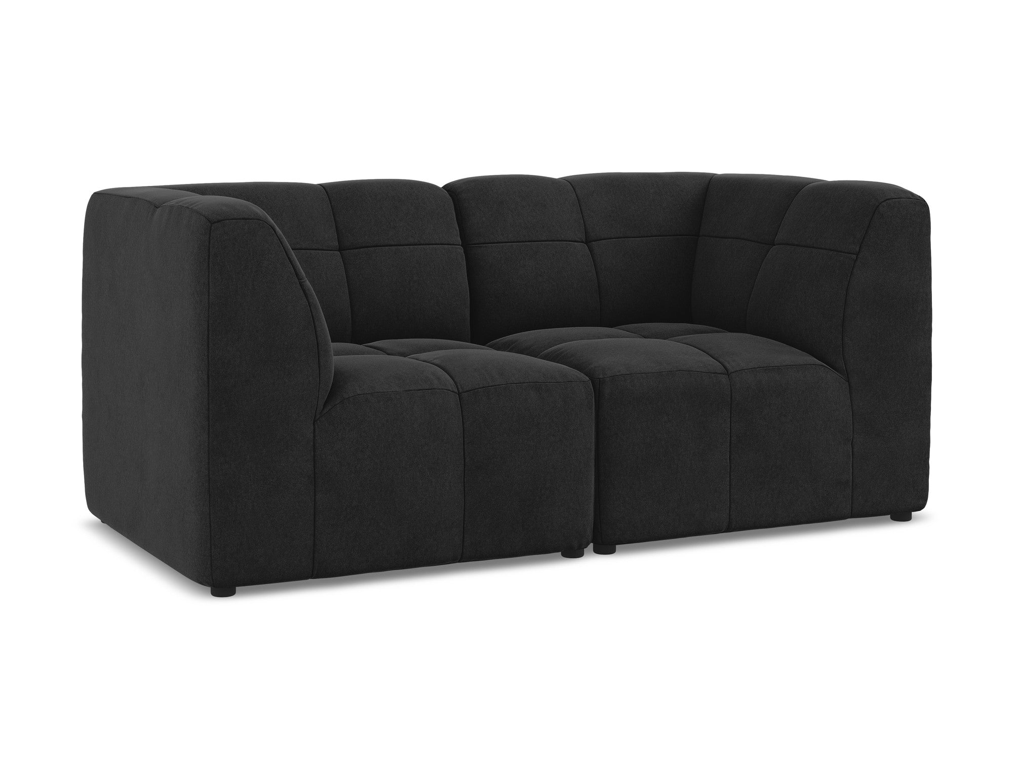 Sofa modułowa aksamitna 2-osobowa ALOHA czarny