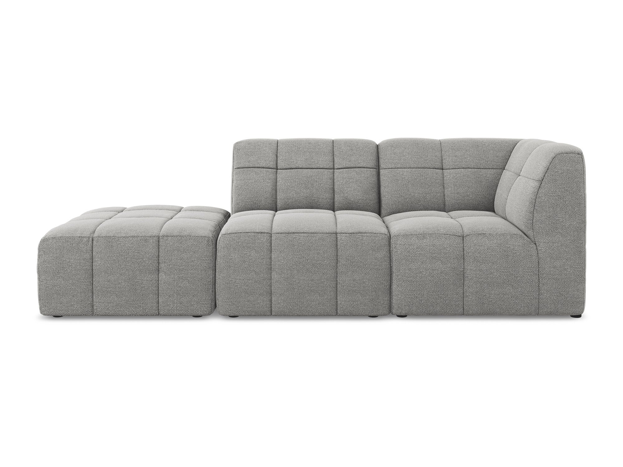 Sofa modułowa prawostronna otwarta 3-osobowa ALOHA jasnoszary boucle