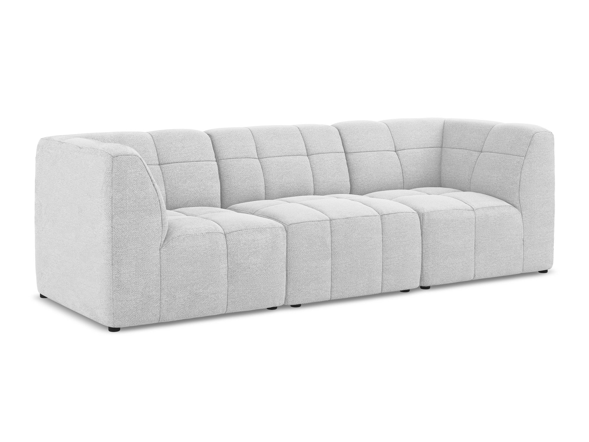 Sofa modułowa 3-osobowa ALOHA srebrny boucle