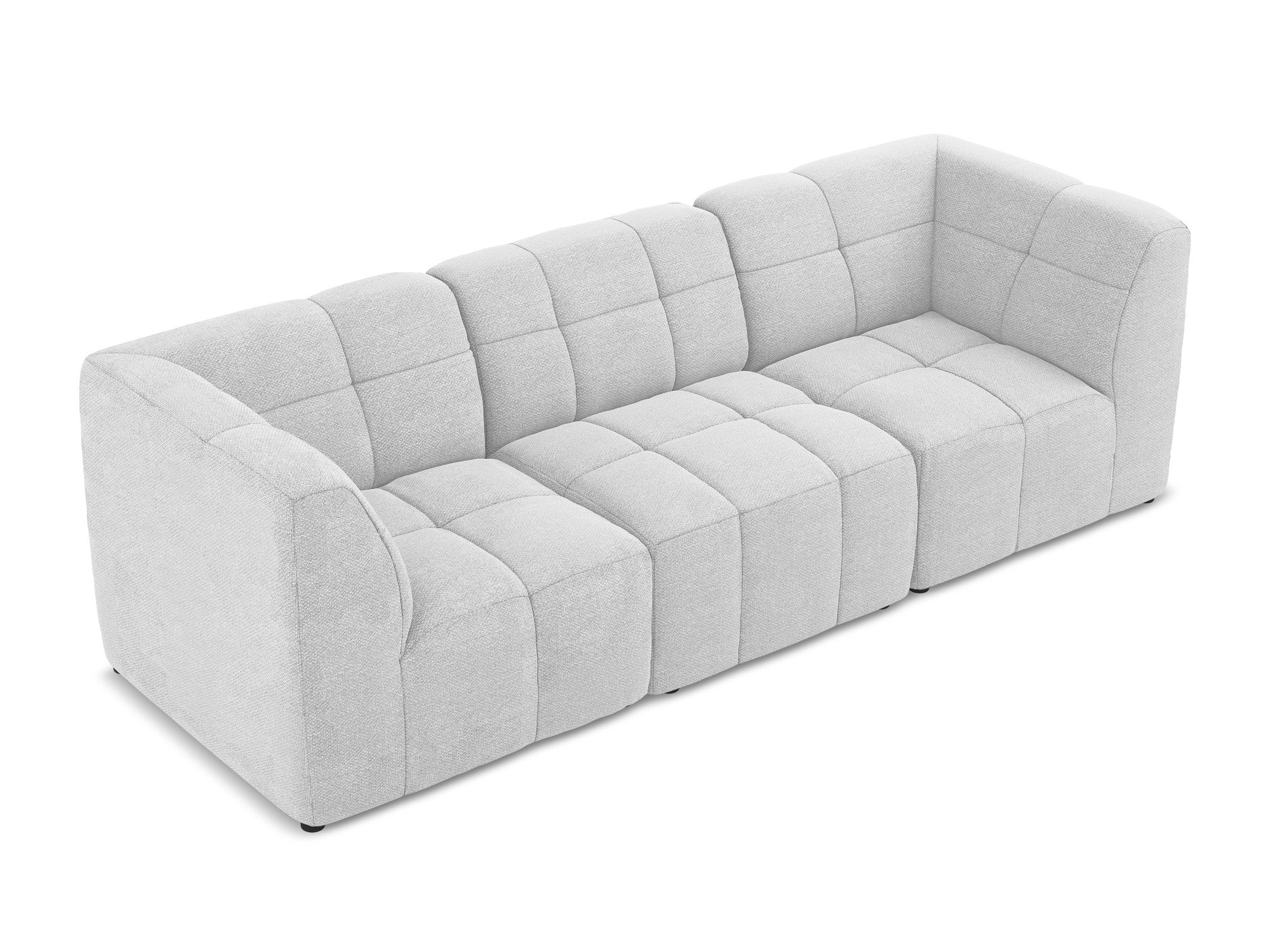Sofa modułowa 3-osobowa ALOHA srebrny boucle