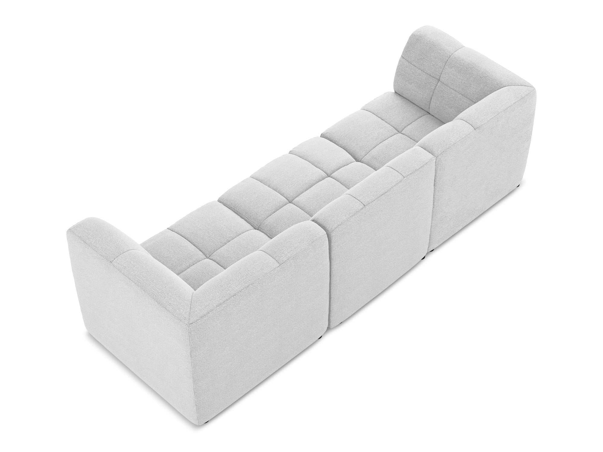 Sofa modułowa 3-osobowa ALOHA srebrny boucle