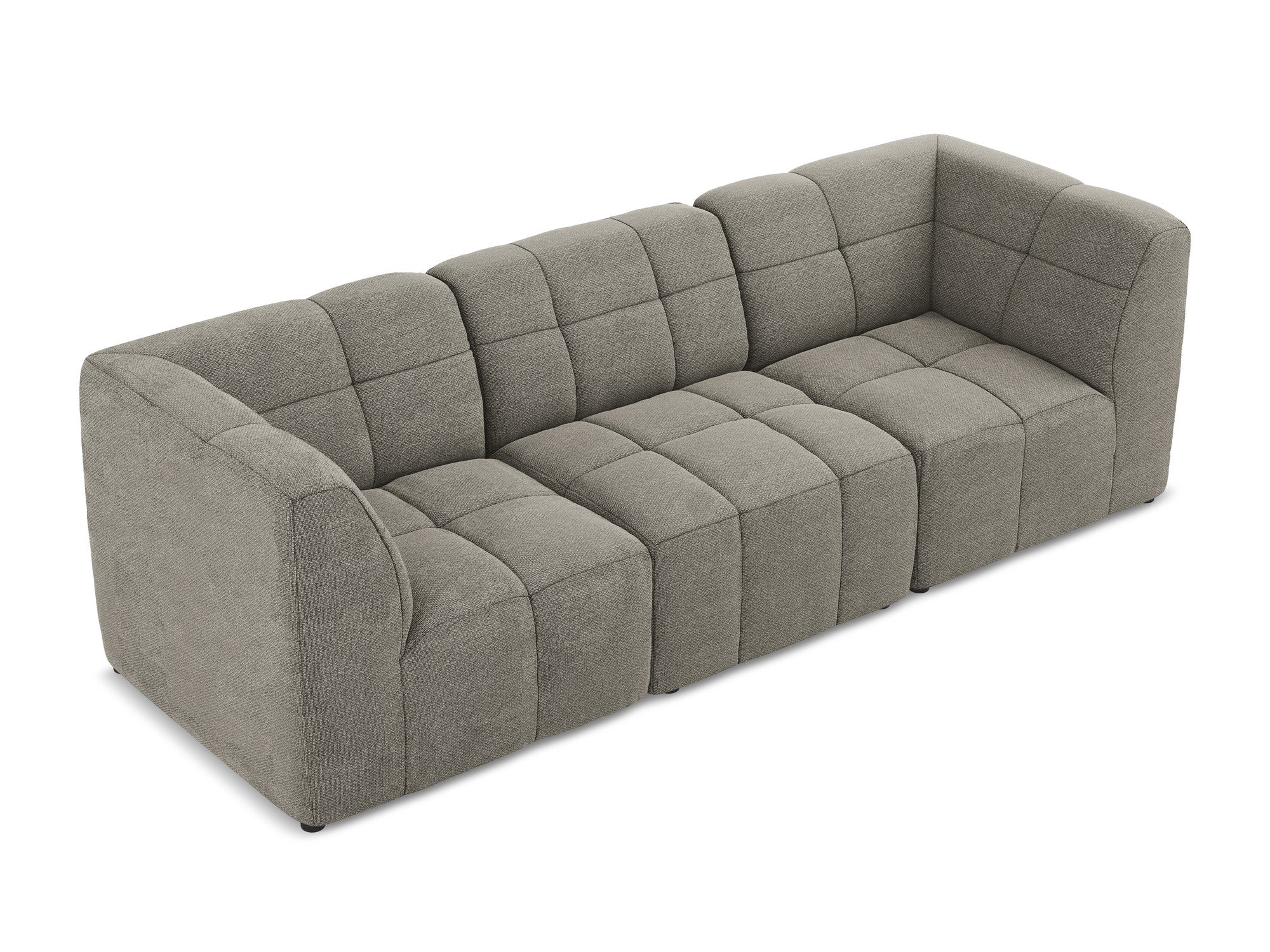 Modulares 3-Sitzer Sofa ALOHA graue Boucle