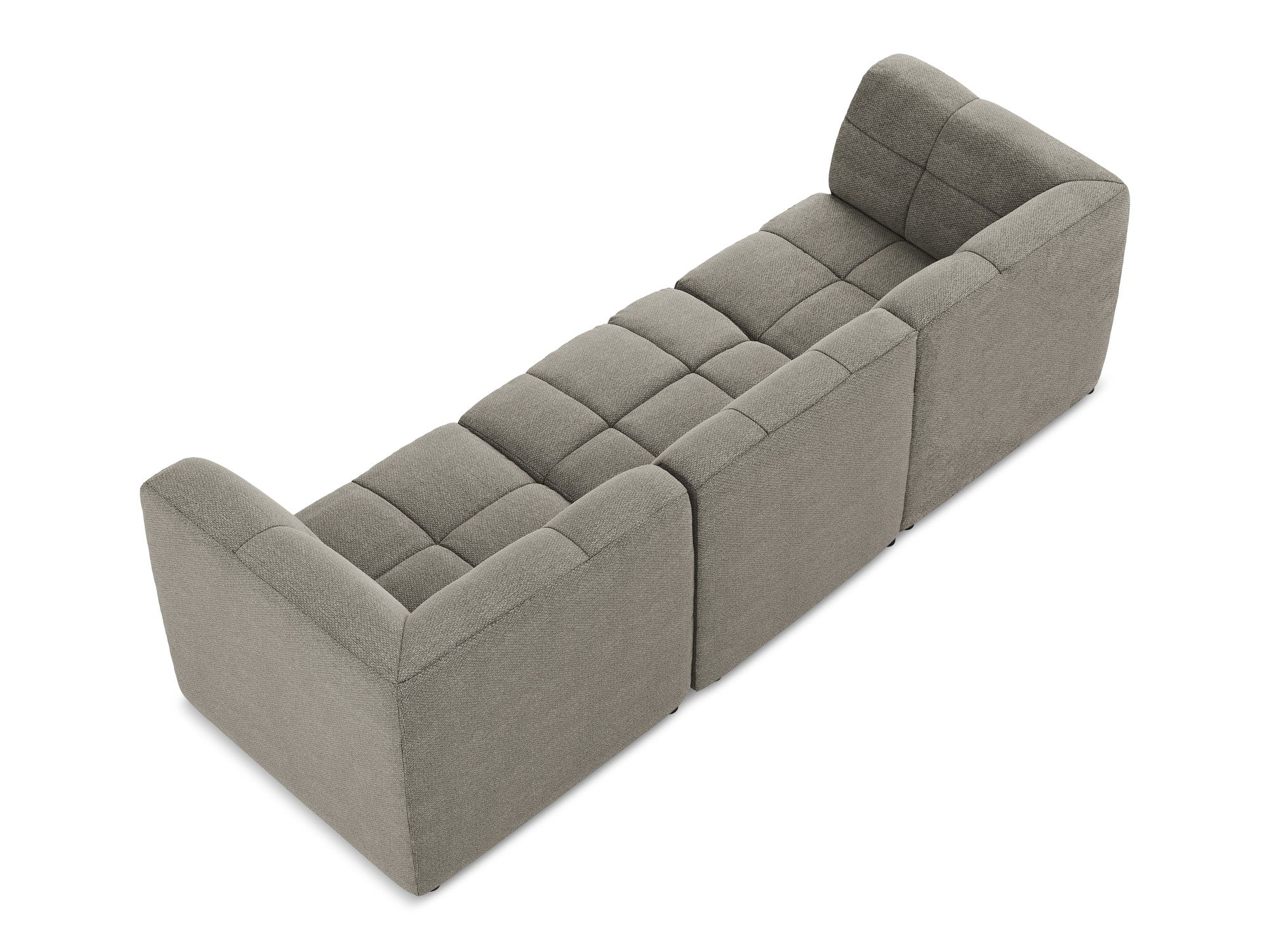 Modulares 3-Sitzer Sofa ALOHA graue Boucle