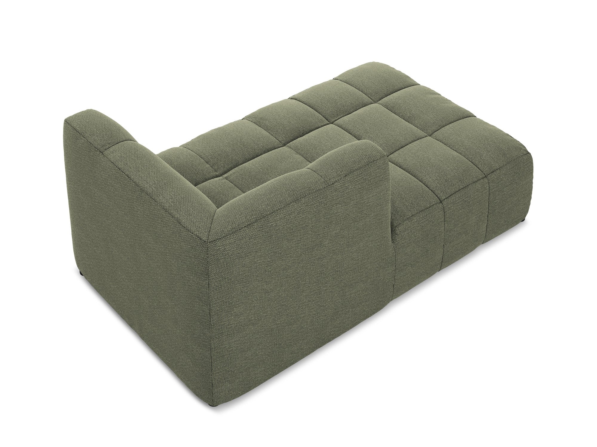 Szezlong links ALOHA olivgrün Boucle