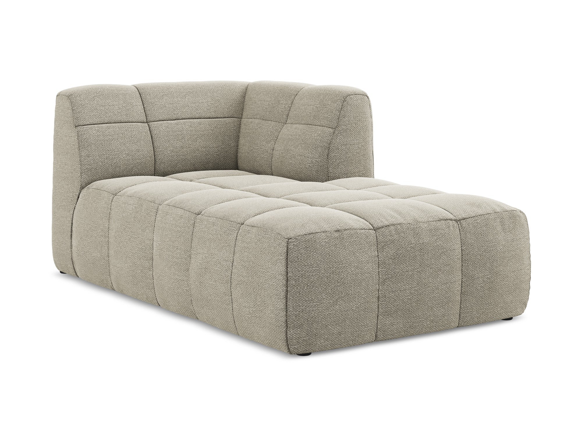 Rechtsseitiger Szezlong ALOHA taupe Boucle