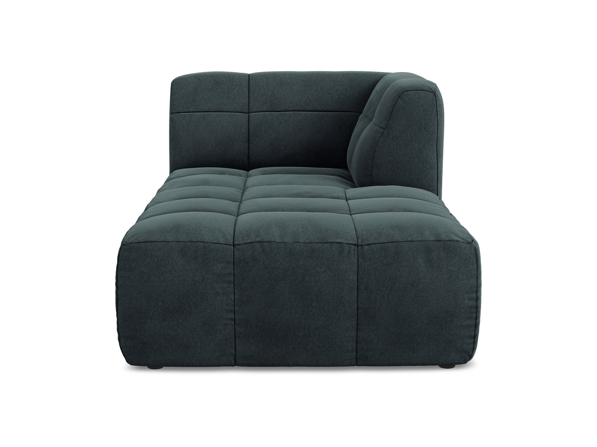 Right-facing velvet chaise lounge ALOHA sea green