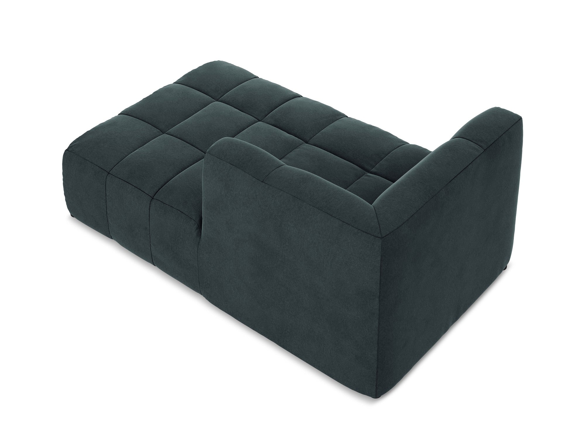 Right-facing velvet chaise lounge ALOHA sea green