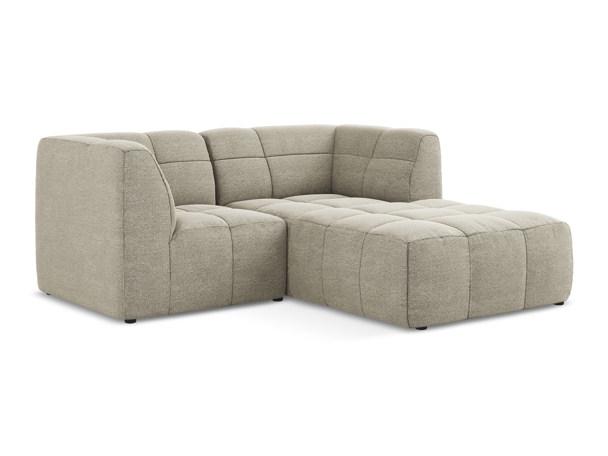 Modularer Ecksofa rechtsseitig 2-sitzig ALOHA taupe Boucle