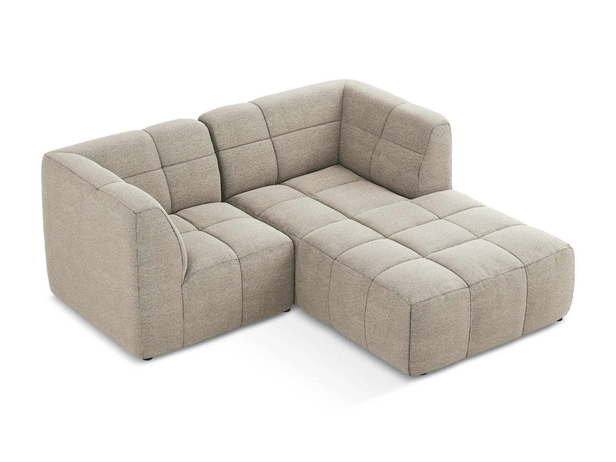 Modularer Ecksofa rechtsseitig 2-sitzig ALOHA taupe Boucle