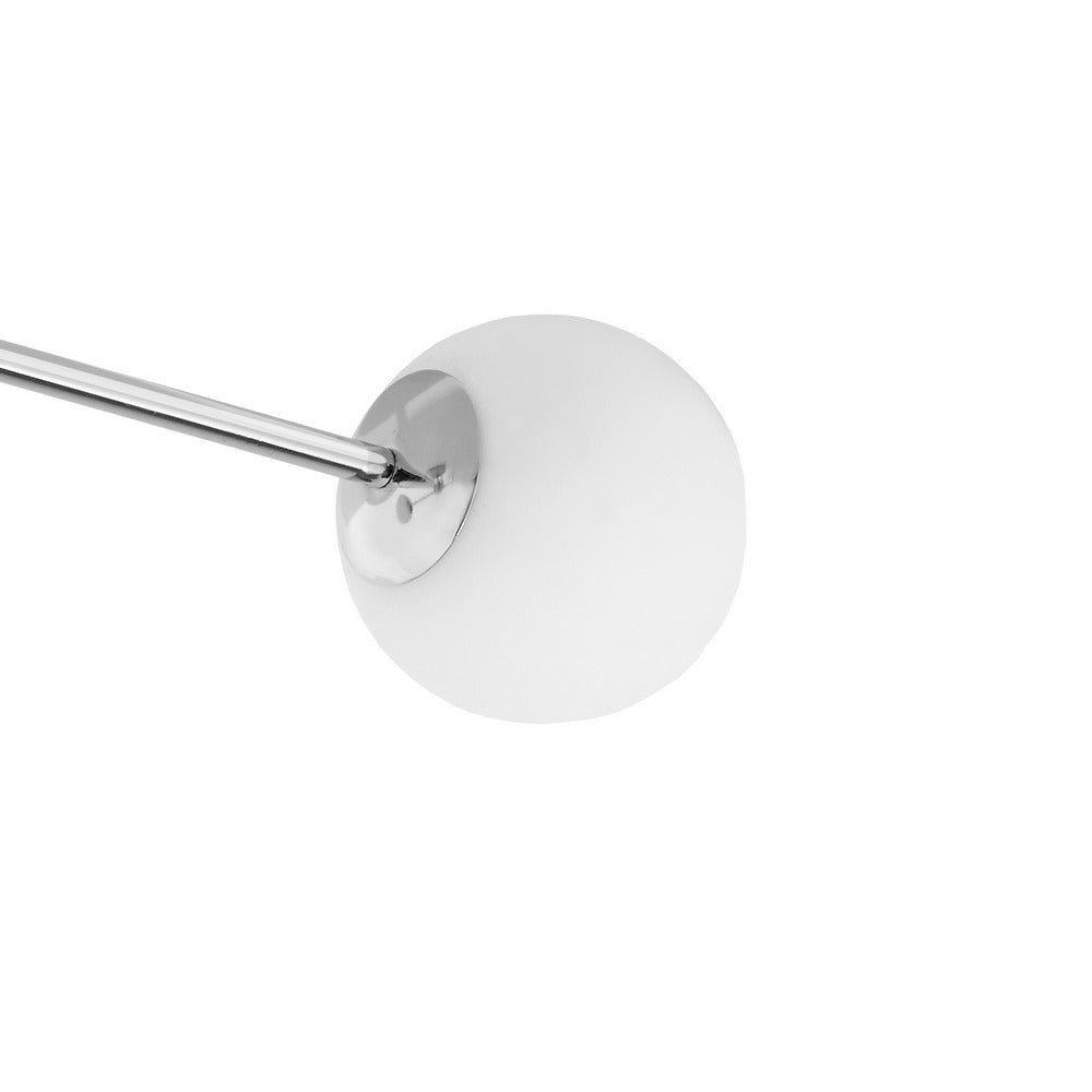 Lampa sufitowa ASTRA 4 chrom z białym kloszem