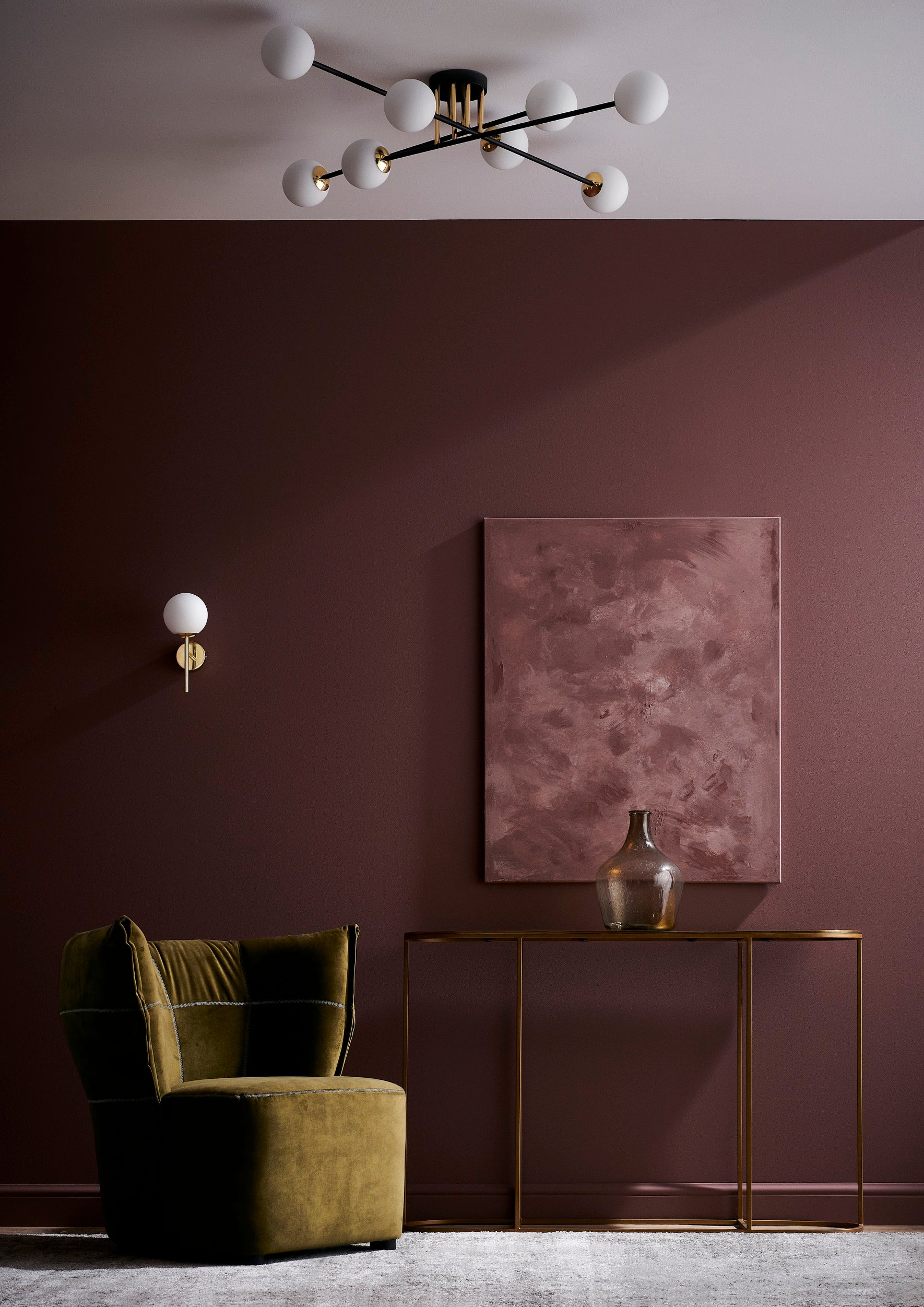 ASTRA 8 ceiling lamp black with gold