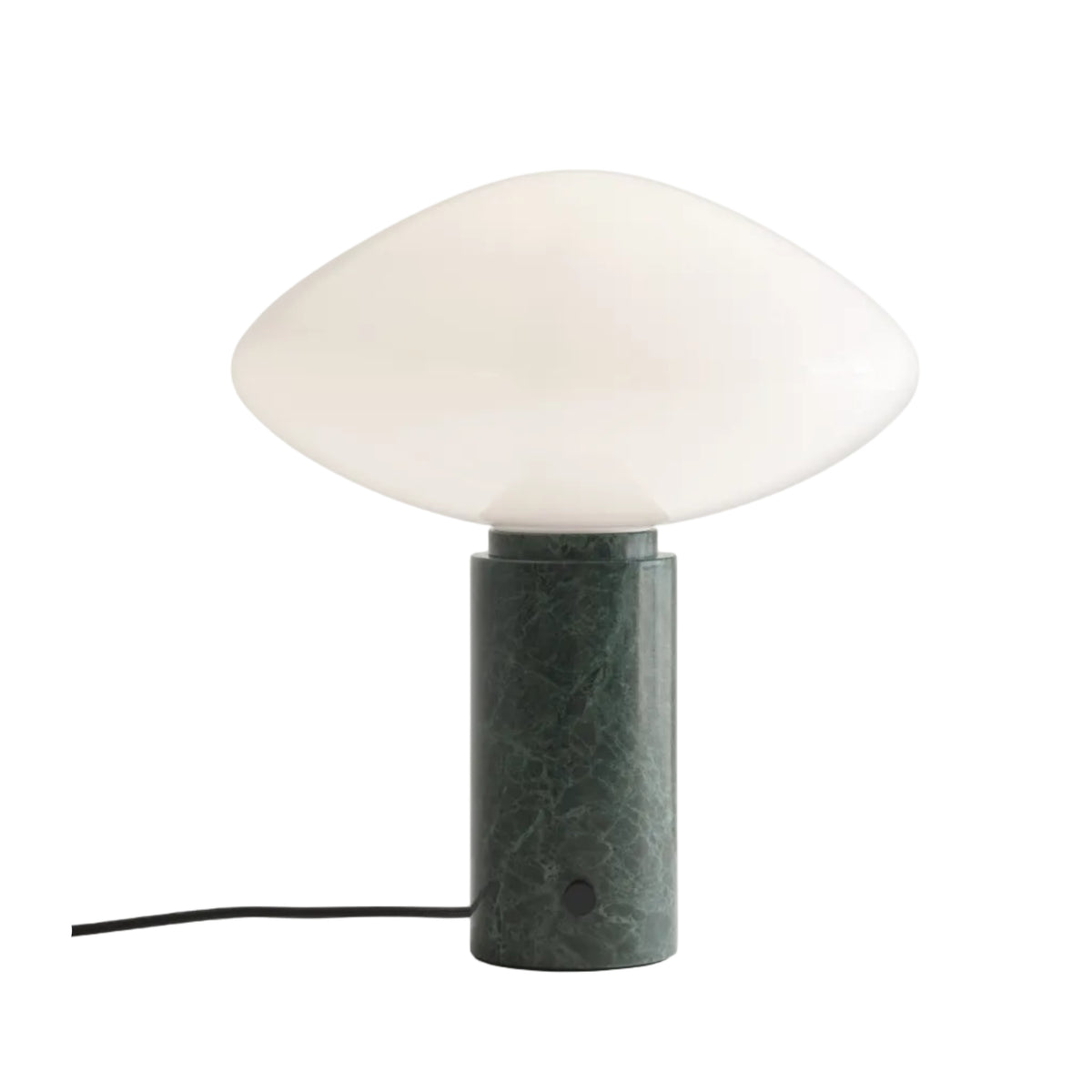 Lampa stołowa MIST AP17 szklany klosz z zieloną marmurową podstawą