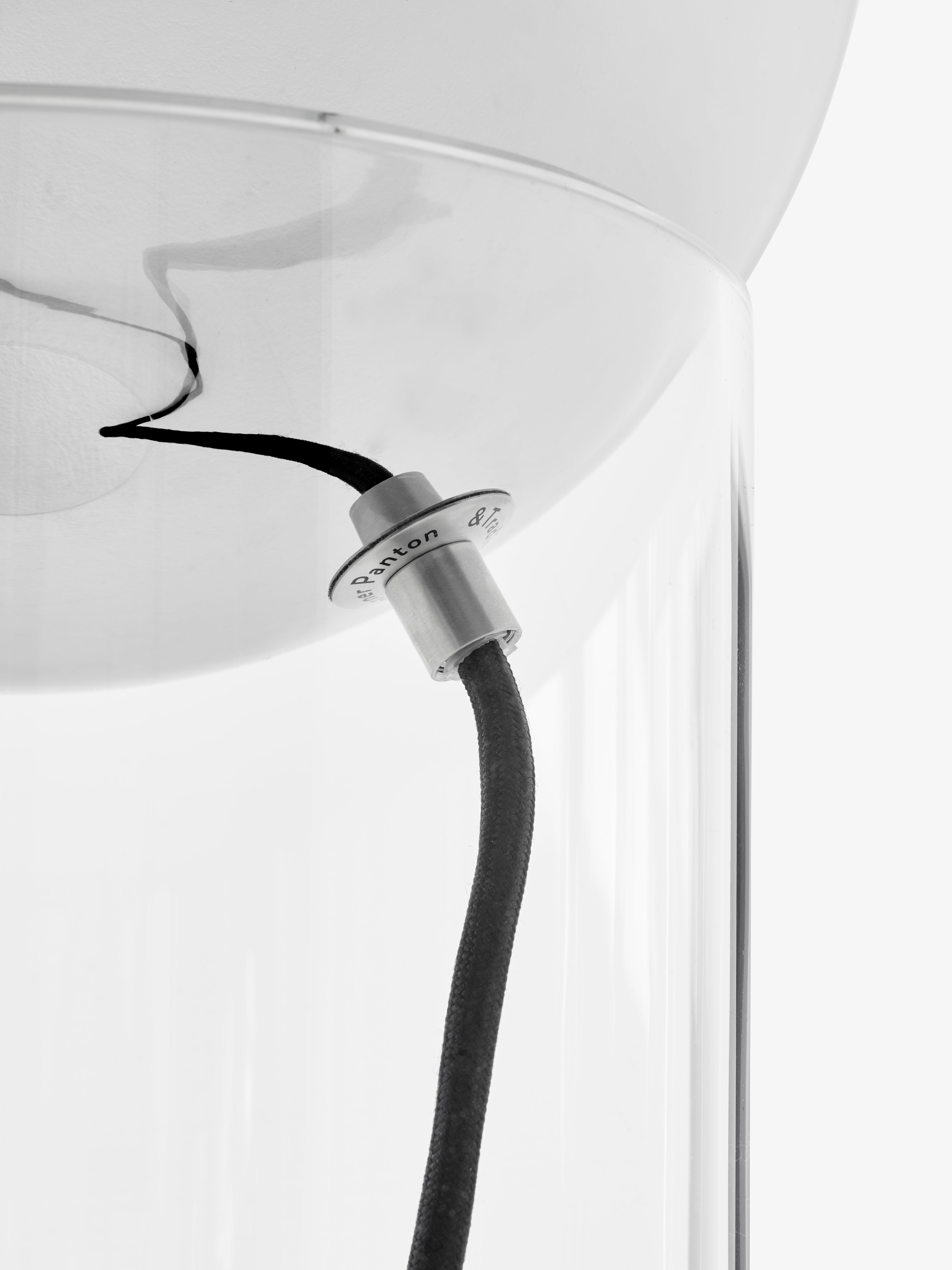 Lampa stołowa TOPAN VP13 chromowany klosz z transparentną podstawą