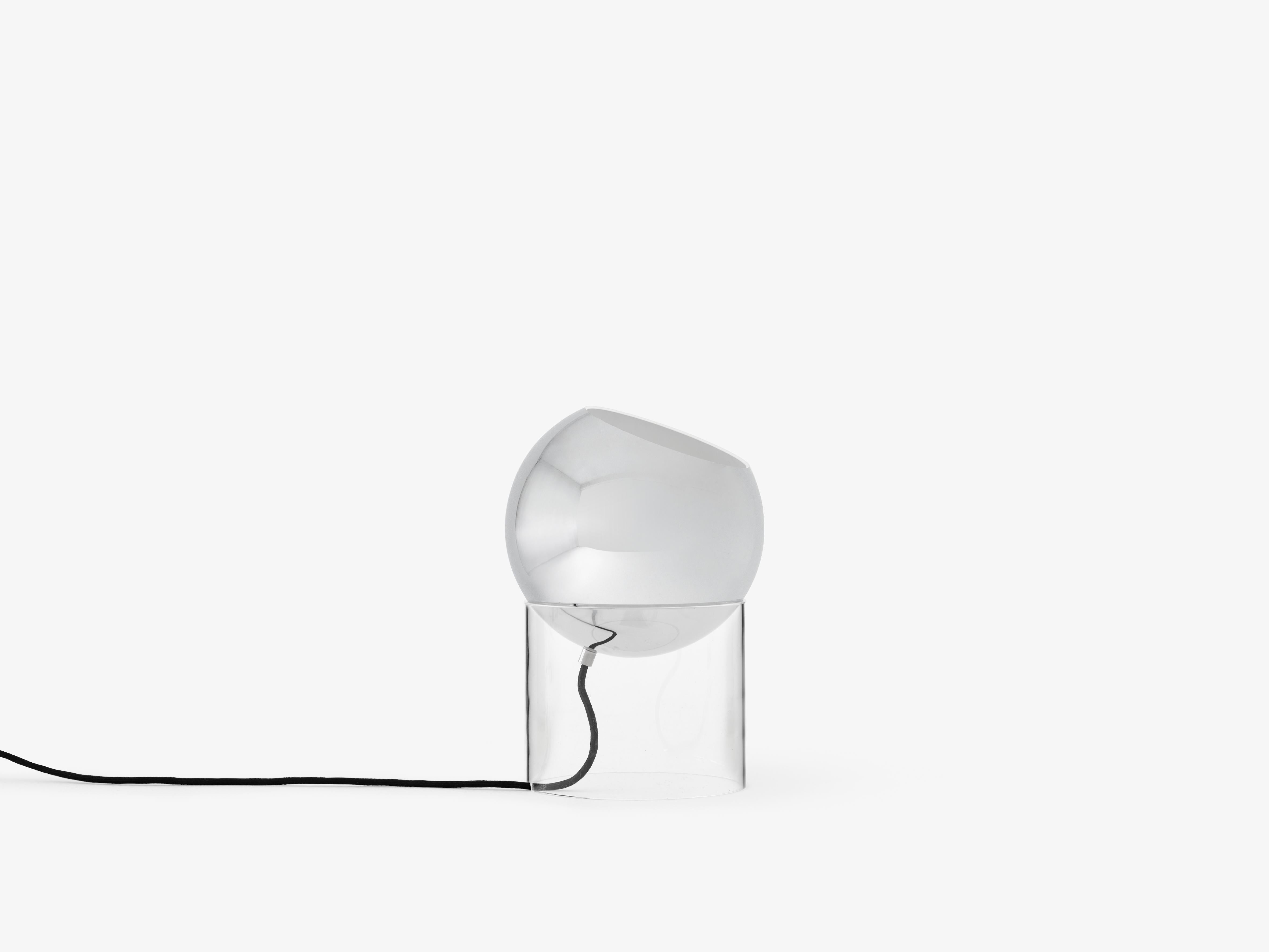 Lampa stołowa TOPAN VP13 chromowany klosz z transparentną podstawą