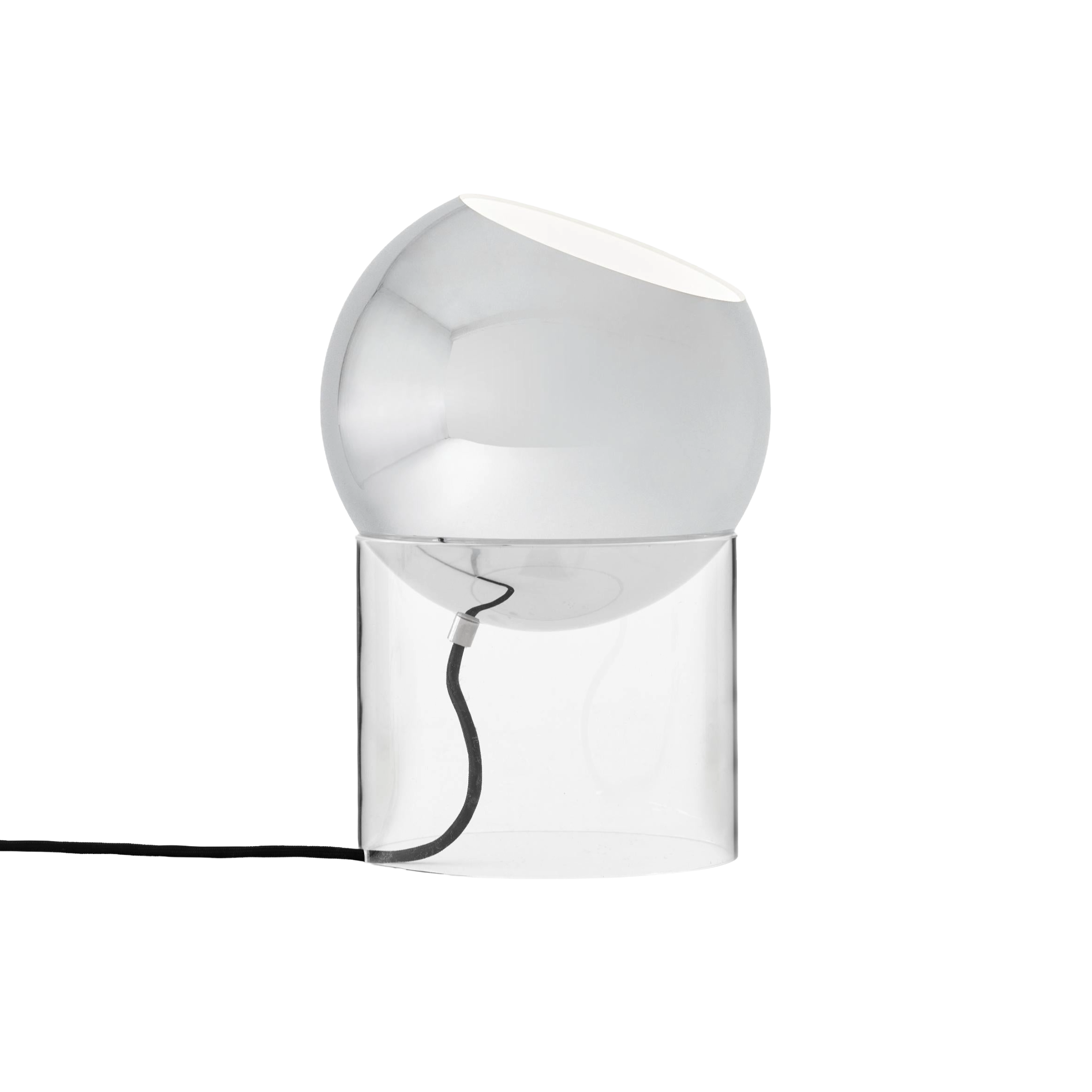 Lampa stołowa TOPAN VP13 chromowany klosz z transparentną podstawą