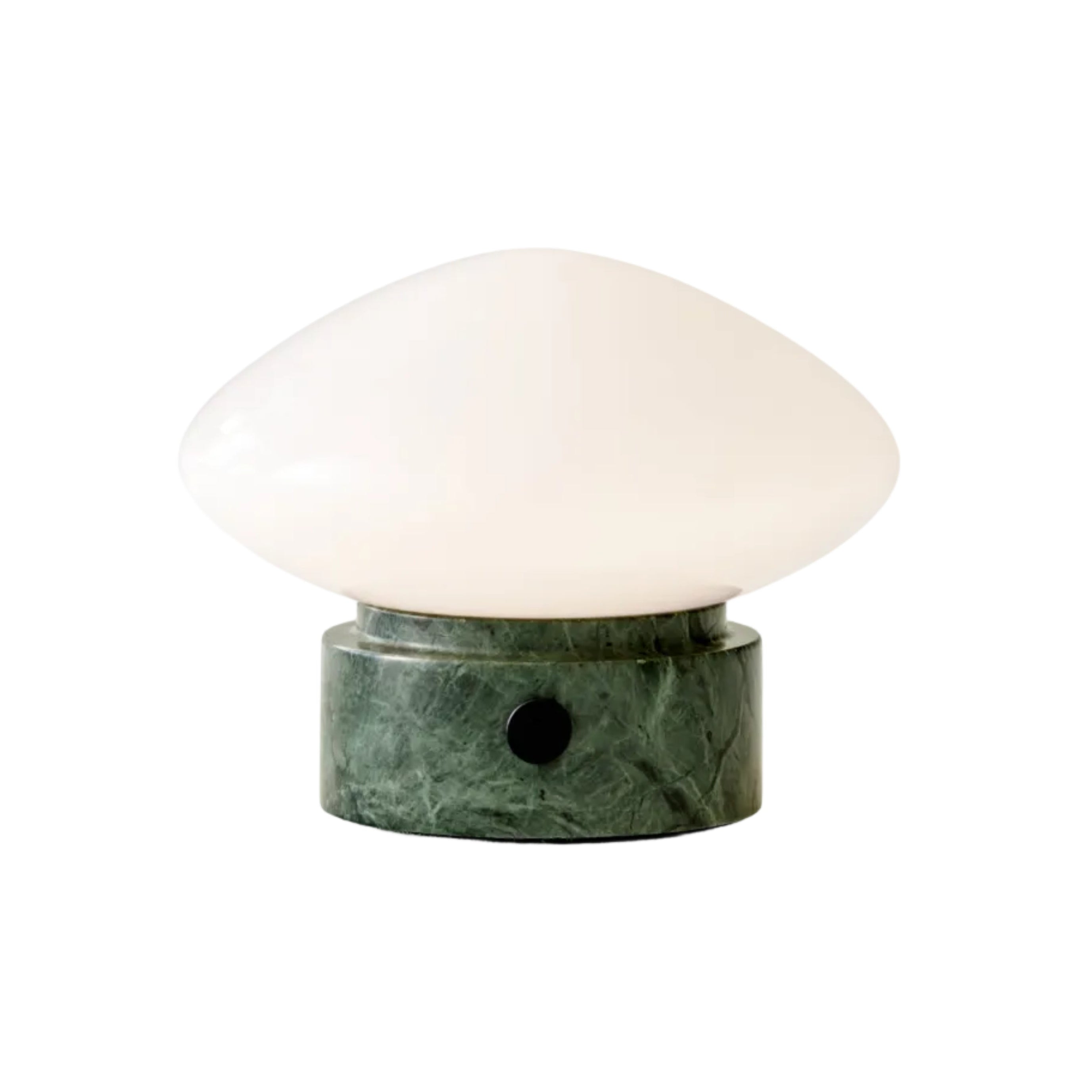 Lampa przenośna MIST AP21 szklany klosz z zieloną marmurową podstawą