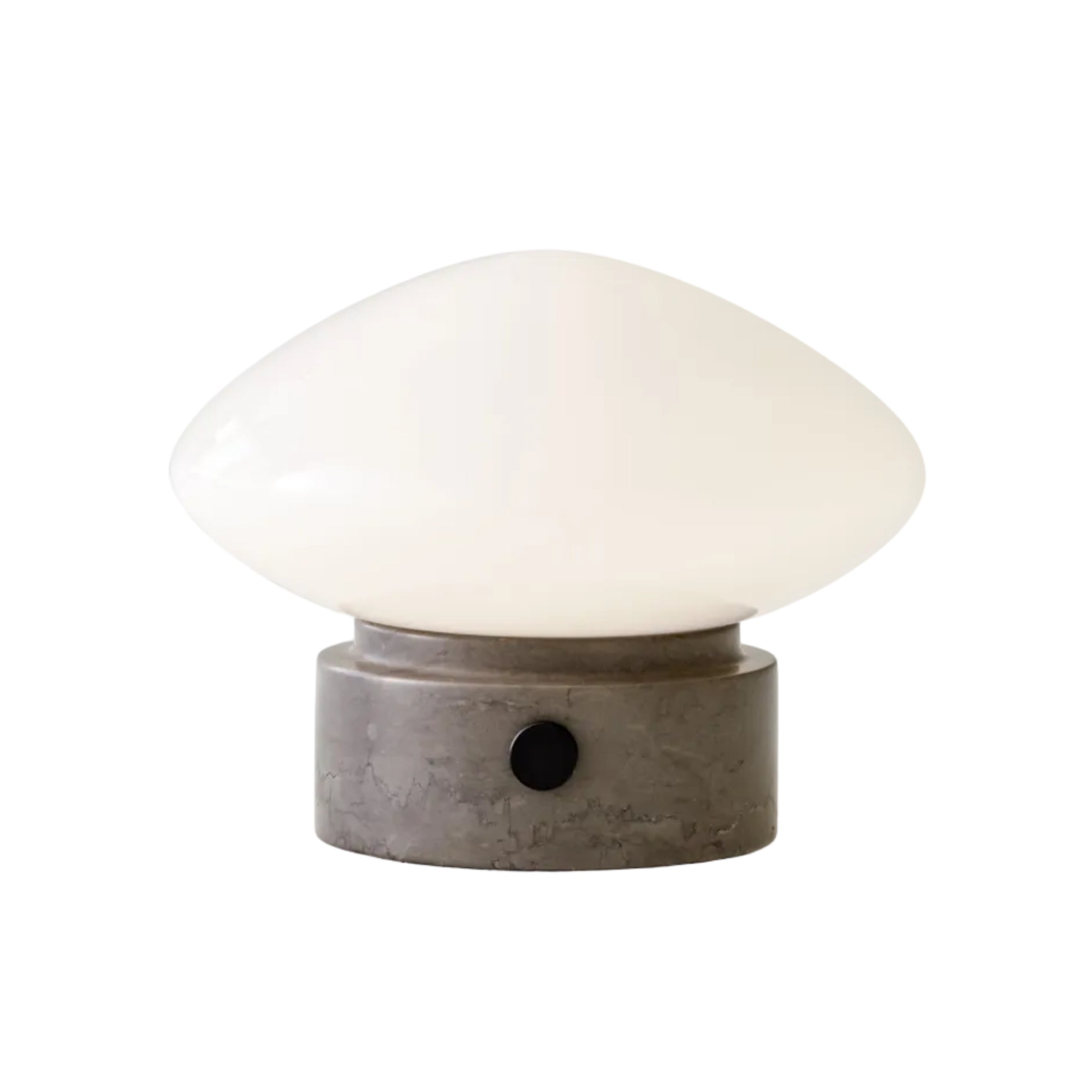 Lampa przenośna MIST AP21 szklany klosz z szarą marmurową podstawą