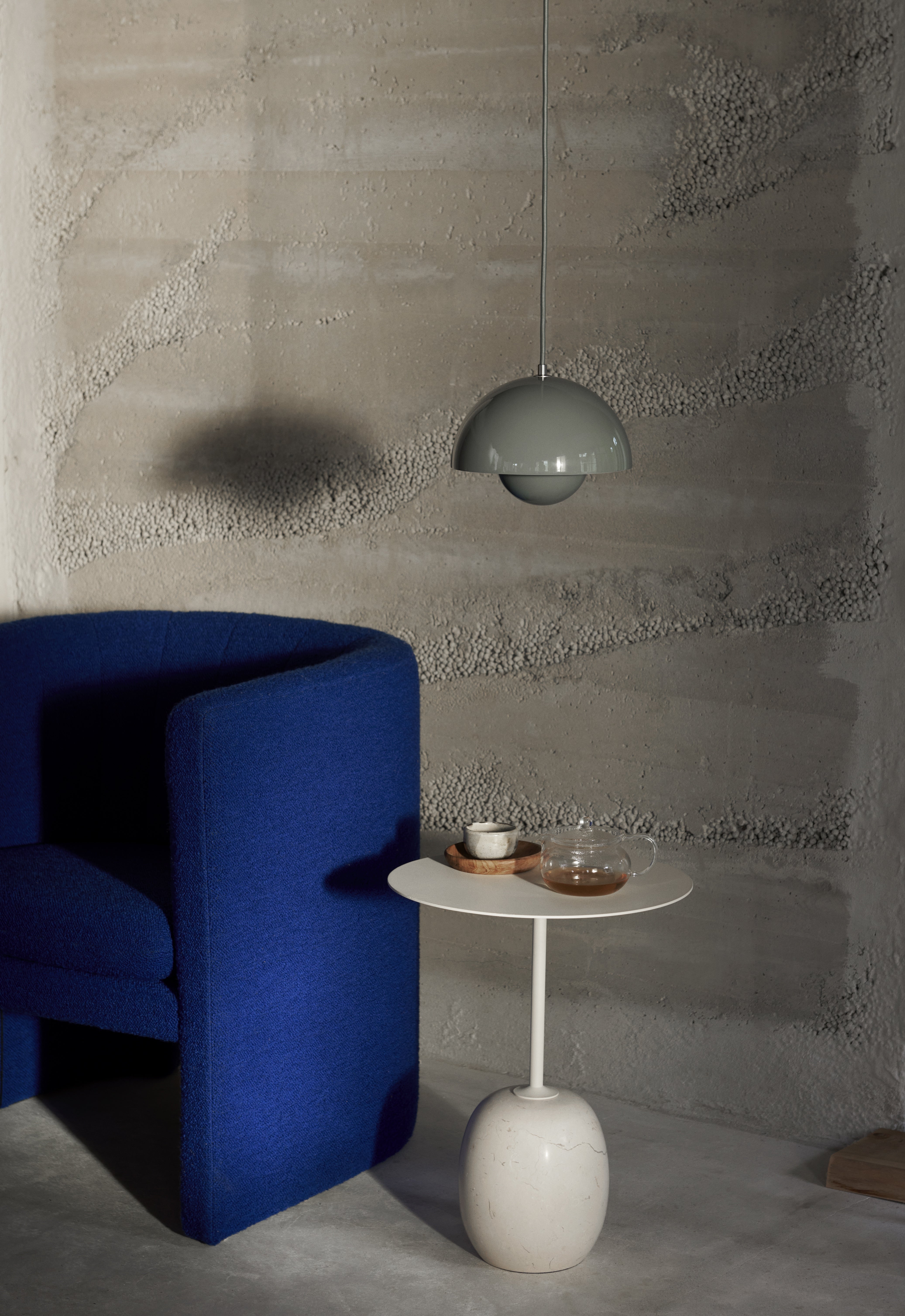 Lampa wisząca FLOWERPOT szaroniebieski