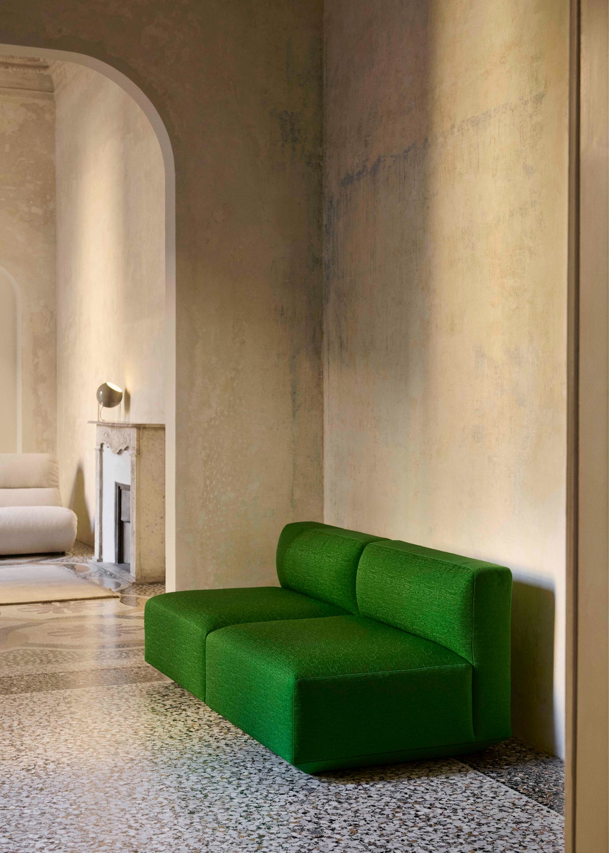 Sofa modułowa 4-osobowa DEVELIUS kremowy