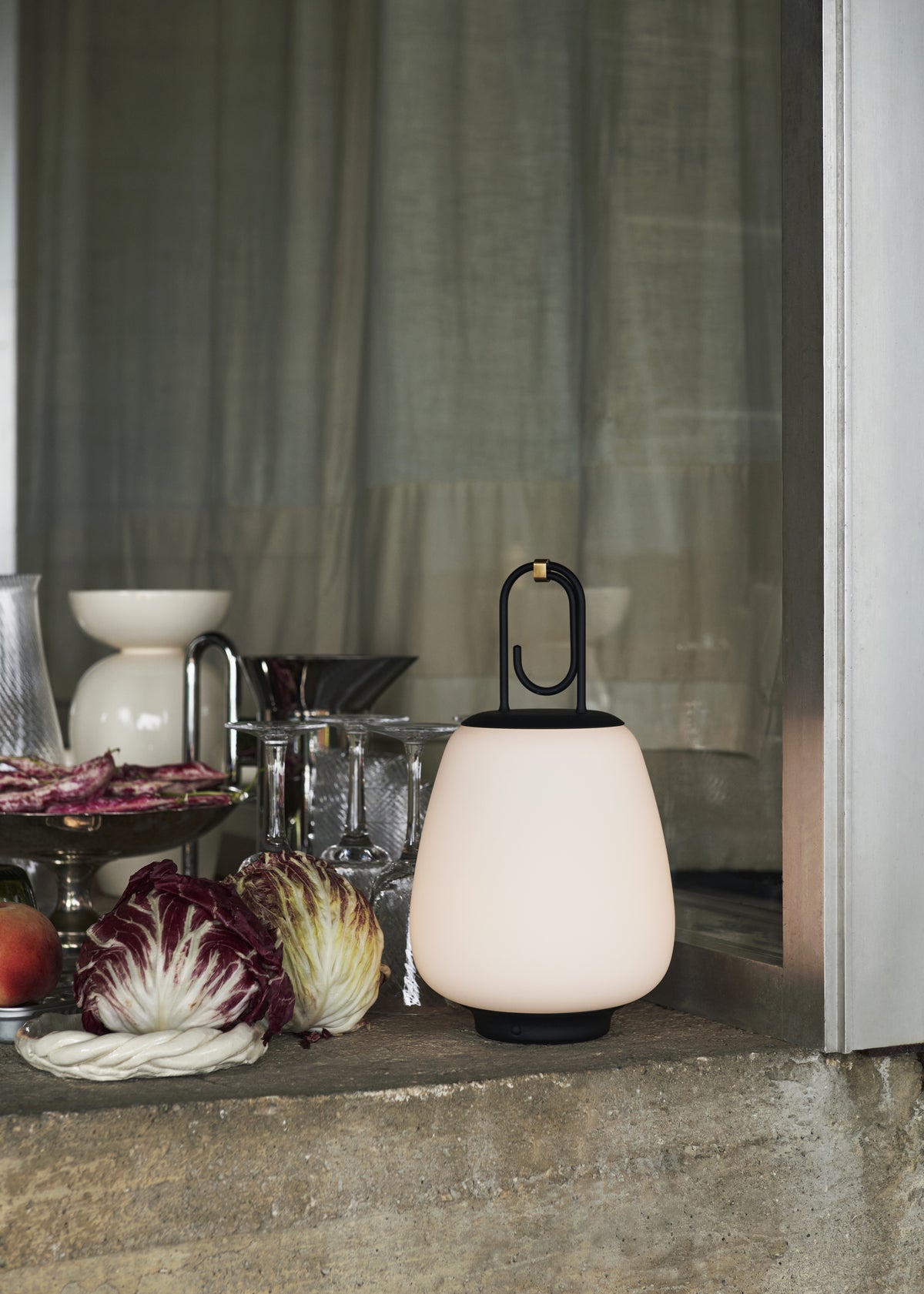 Lampa przenośna zewnętrzna LUCCA SC51 biały z czarnym wykończeniem