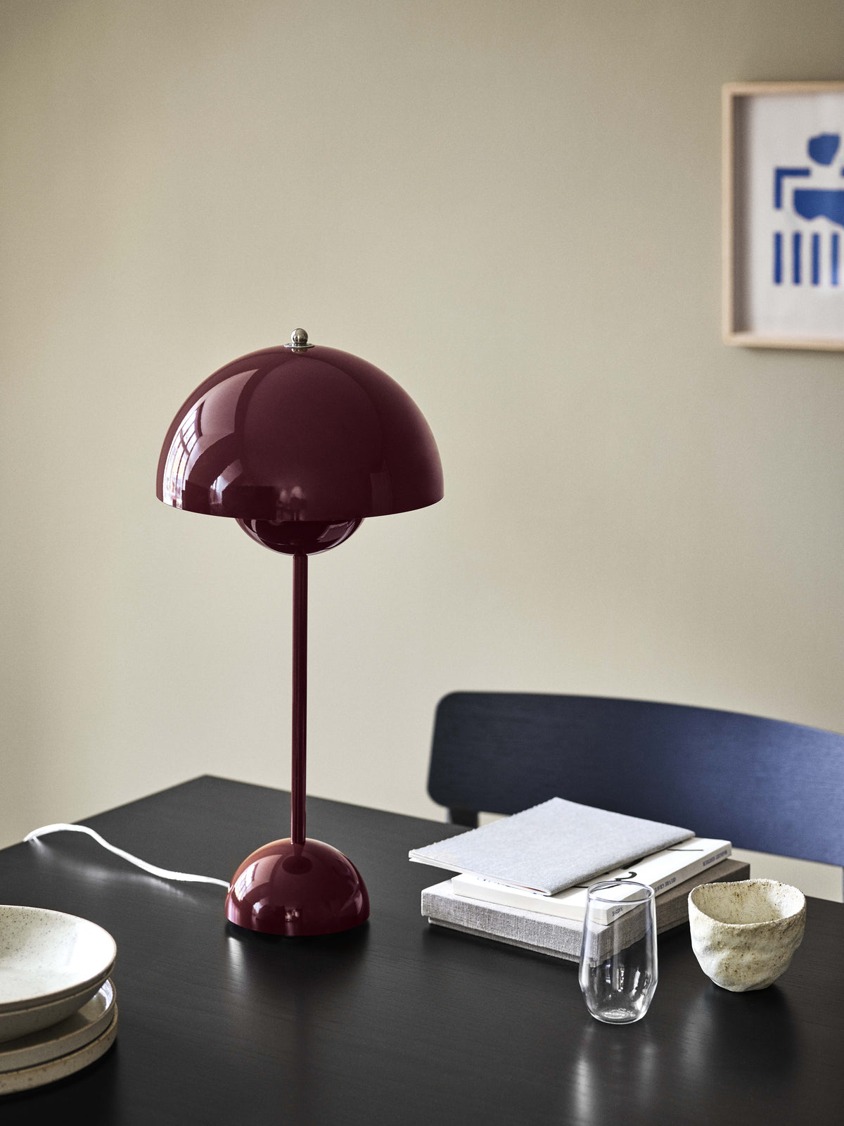 Lampa stołowa FLOWERPOT VP3 ciemna śliwka