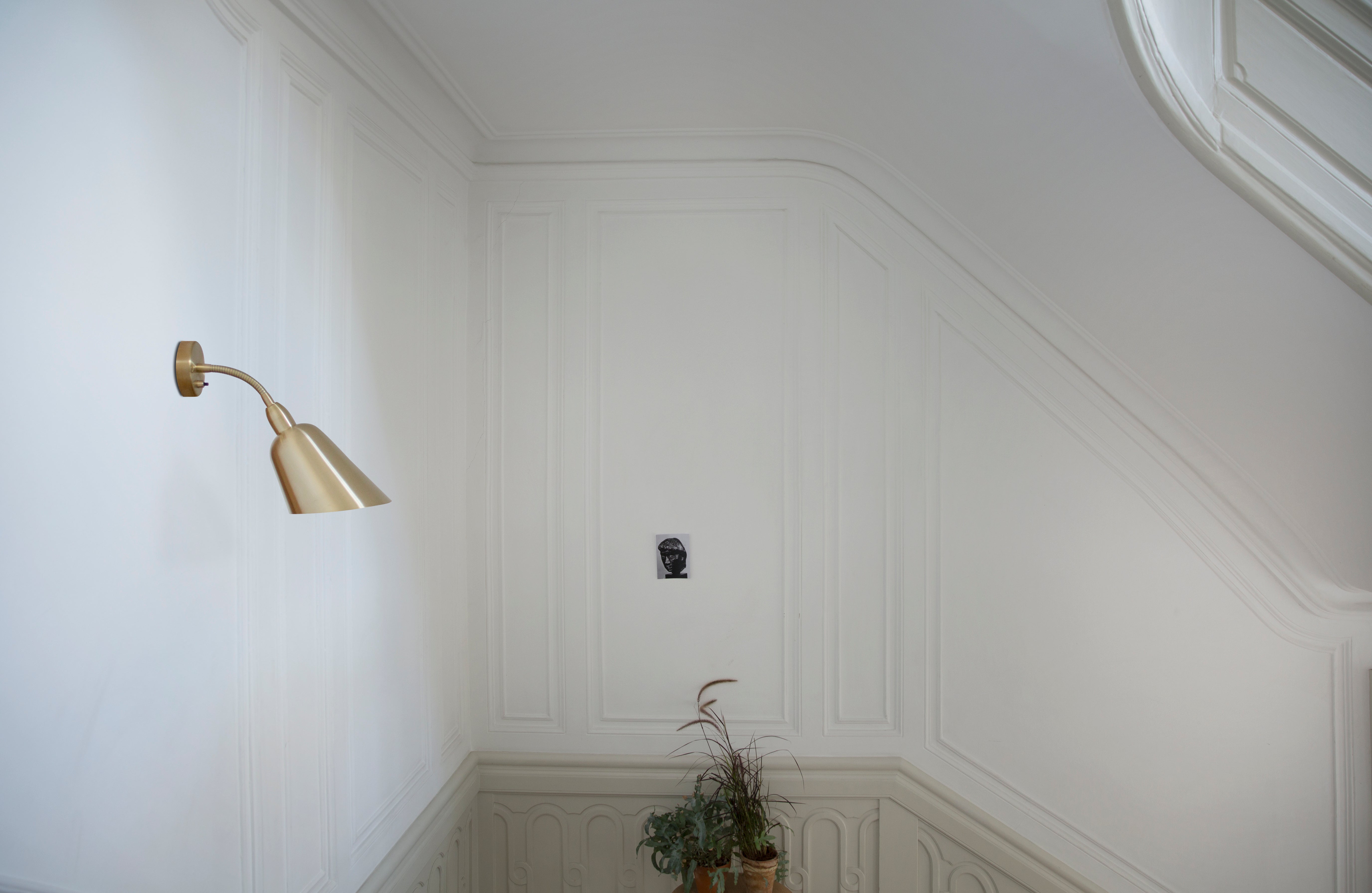 Lampa ścienna BELLEVUE AJ9 czarny z mosiężnym wykończeniem