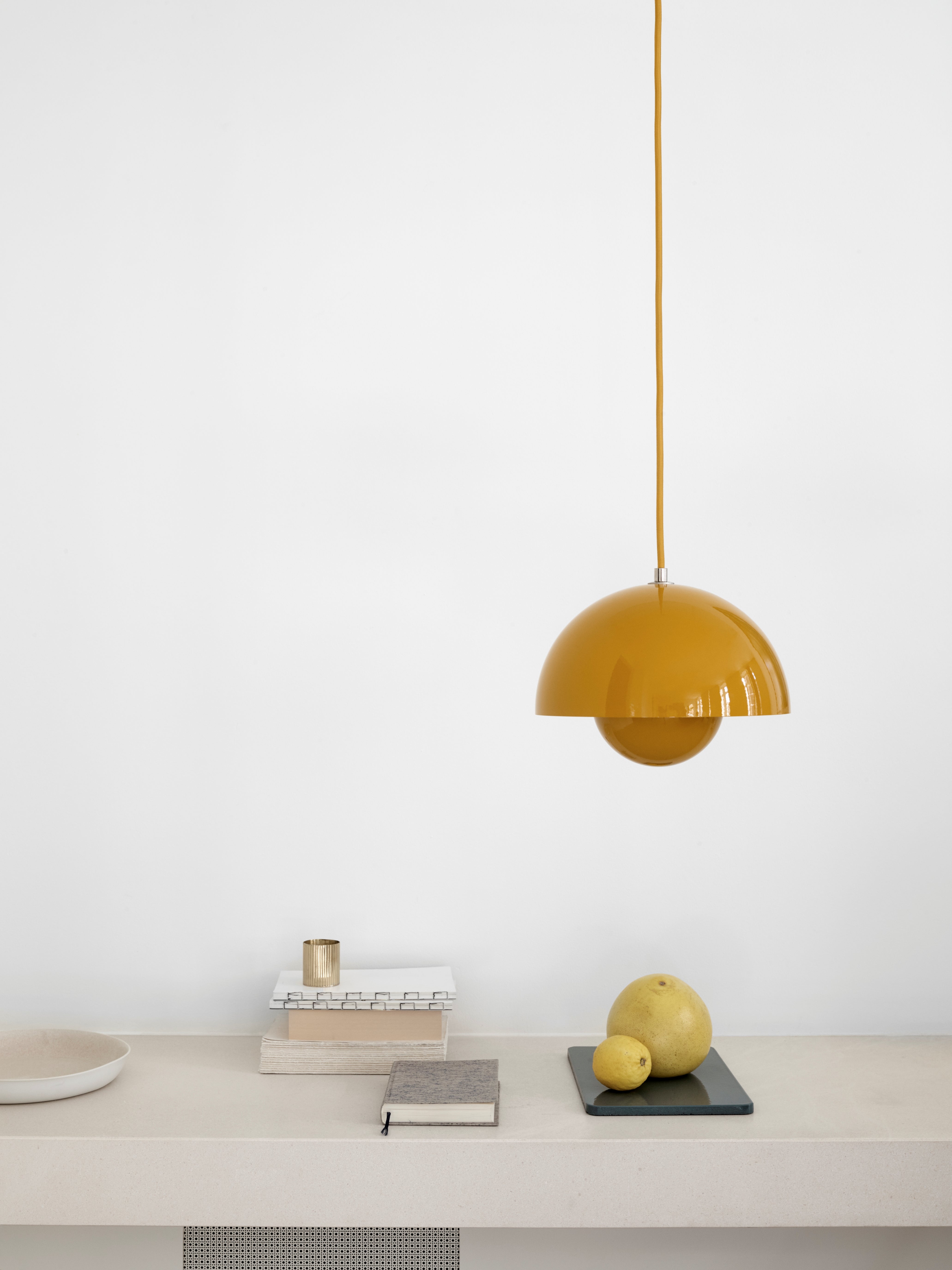 Lampa wisząca FLOWERPOT musztardowy