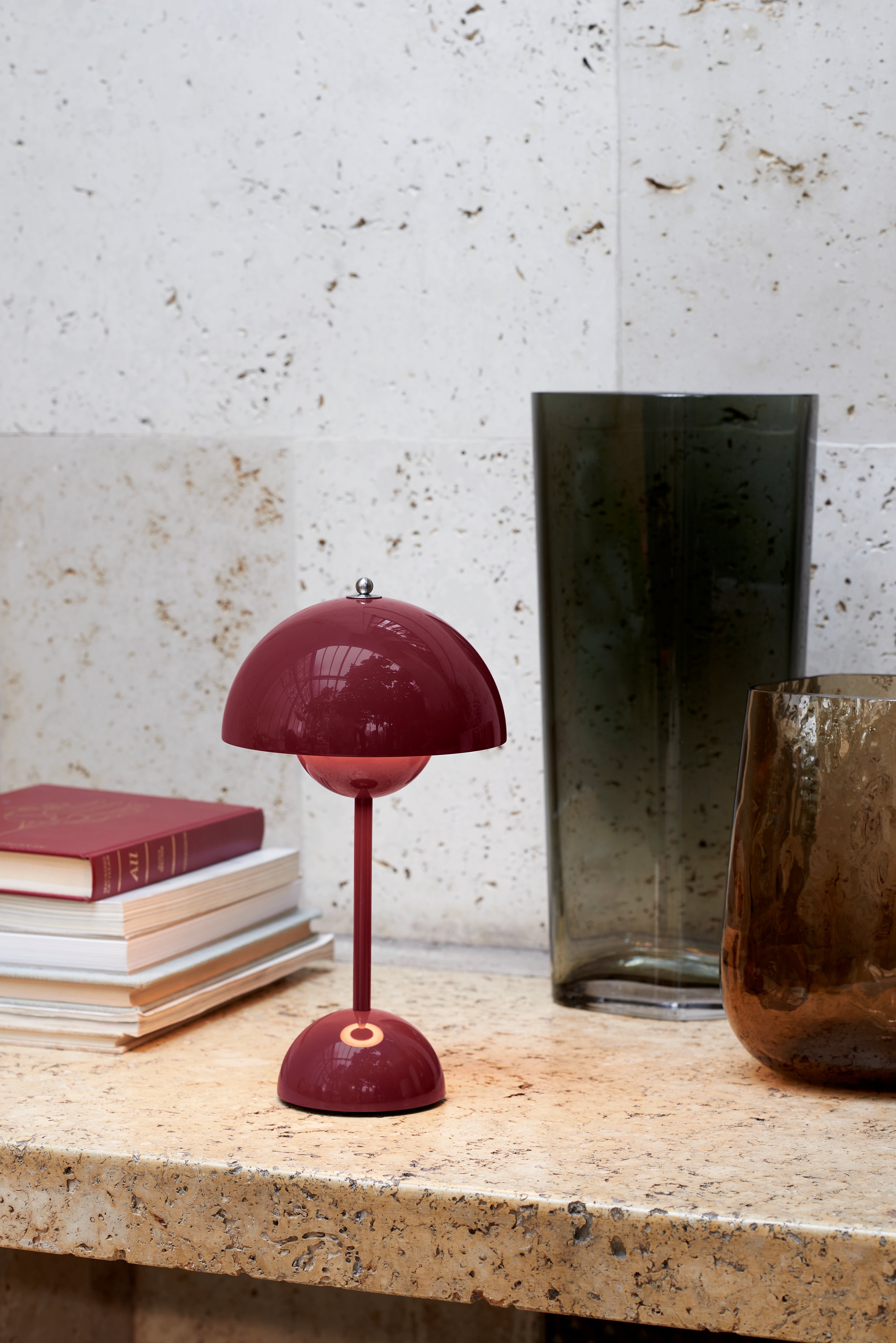 Lampa przenośna FLOWERPOT VP9 ciemny śliwkowy