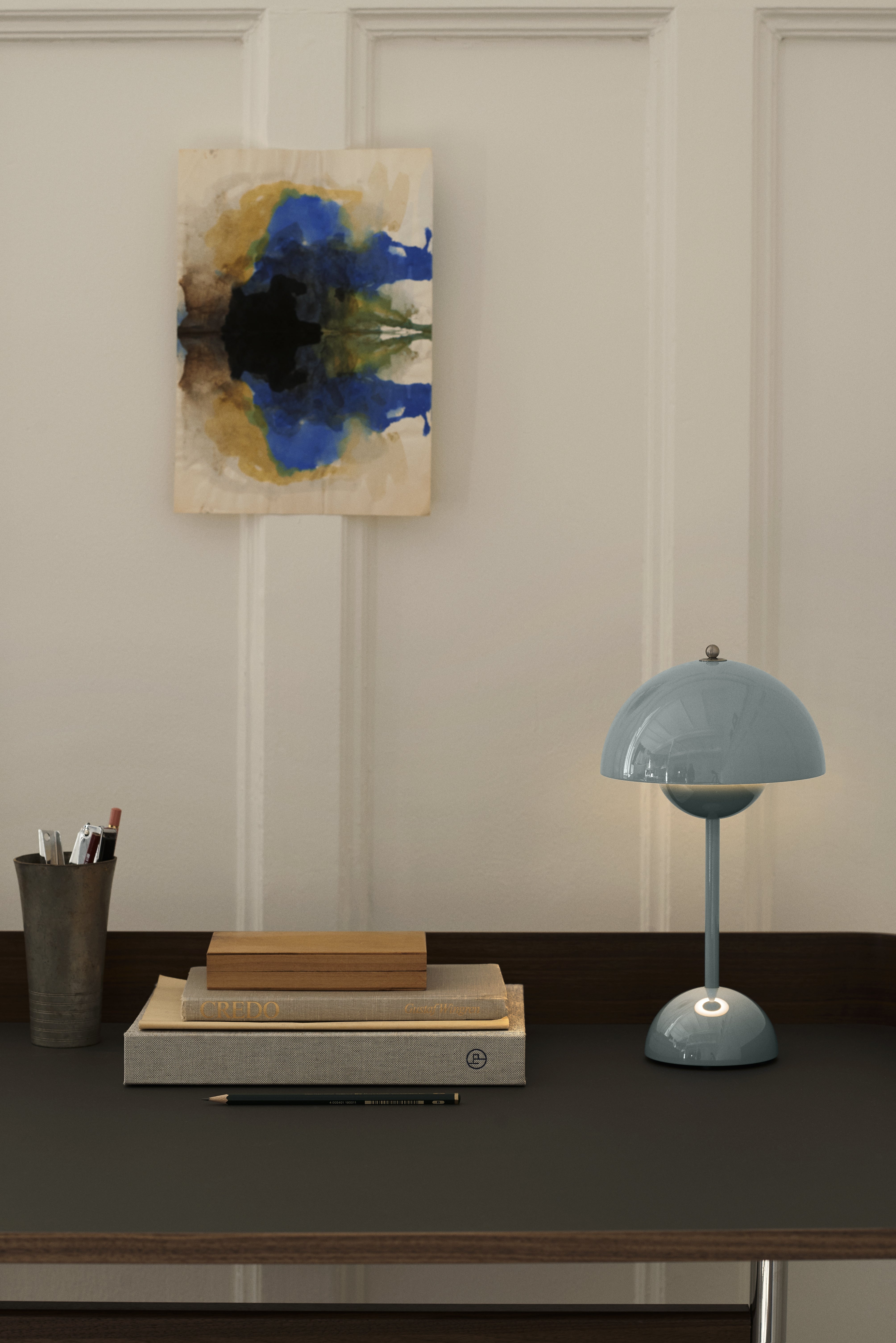 Lampa przenośna FLOWERPOT VP9 szaroniebieski
