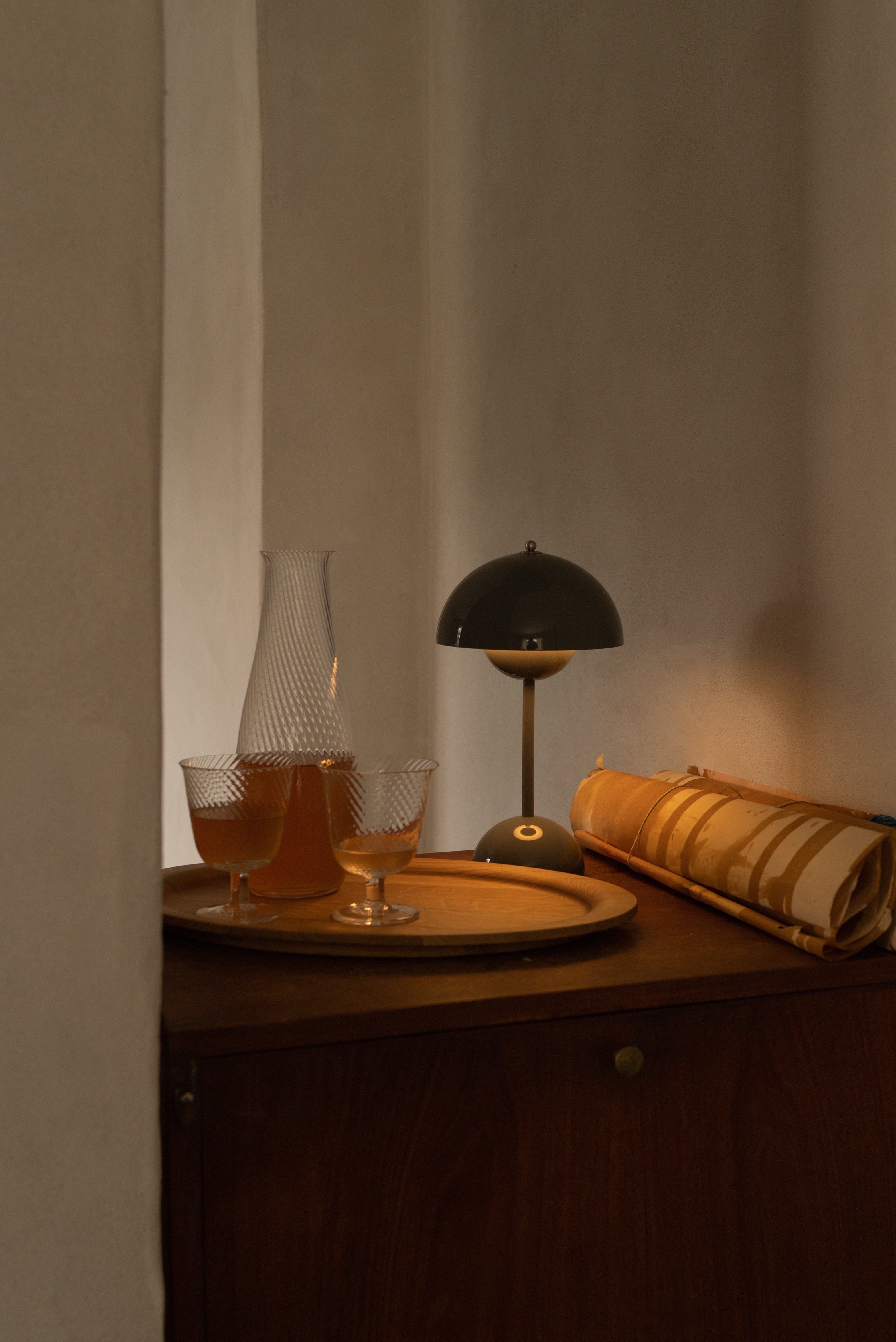 Lampa przenośna FLOWERPOT VP9 szaroniebieski