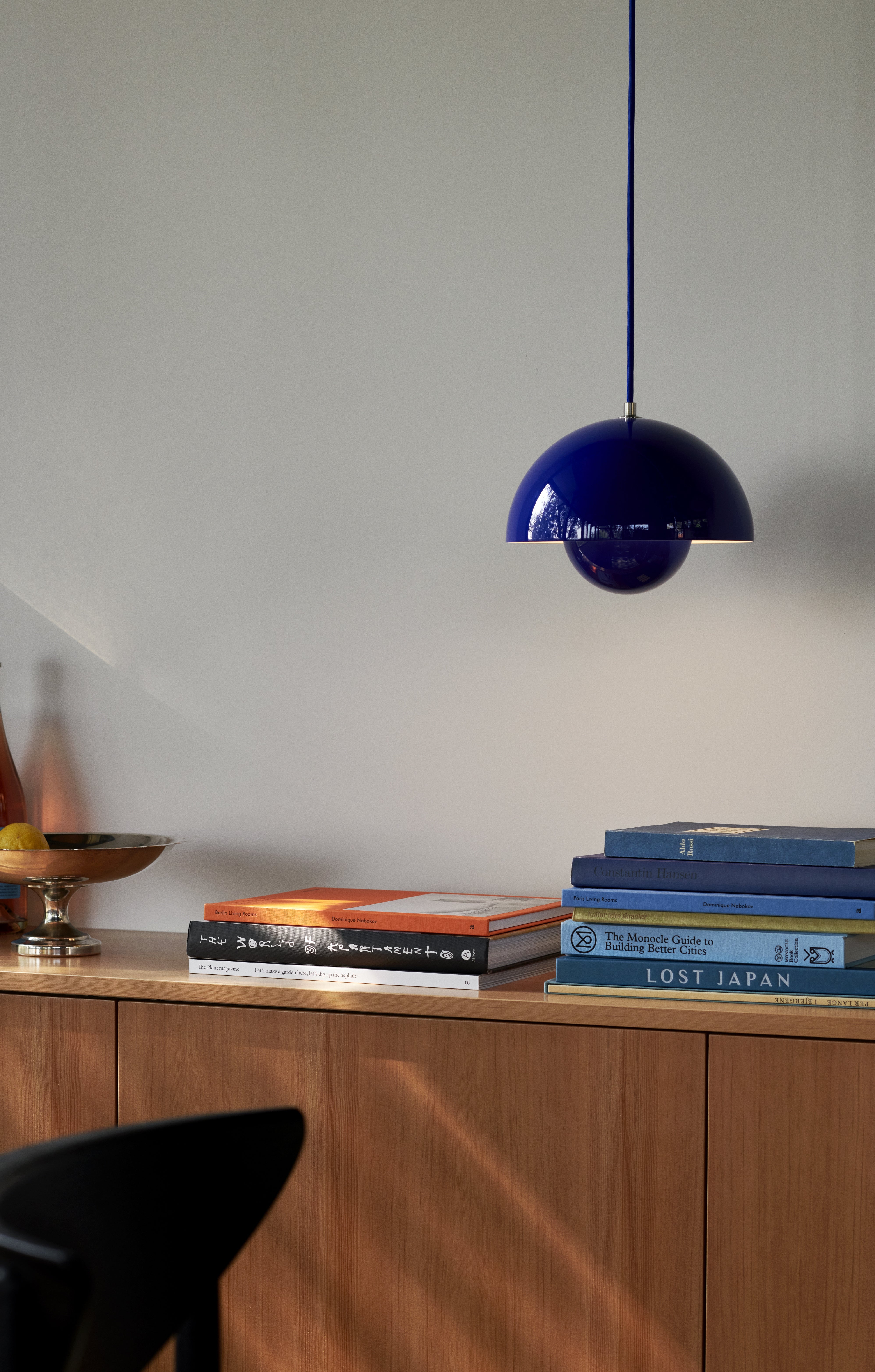Lampa wisząca FLOWERPOT kobaltowy