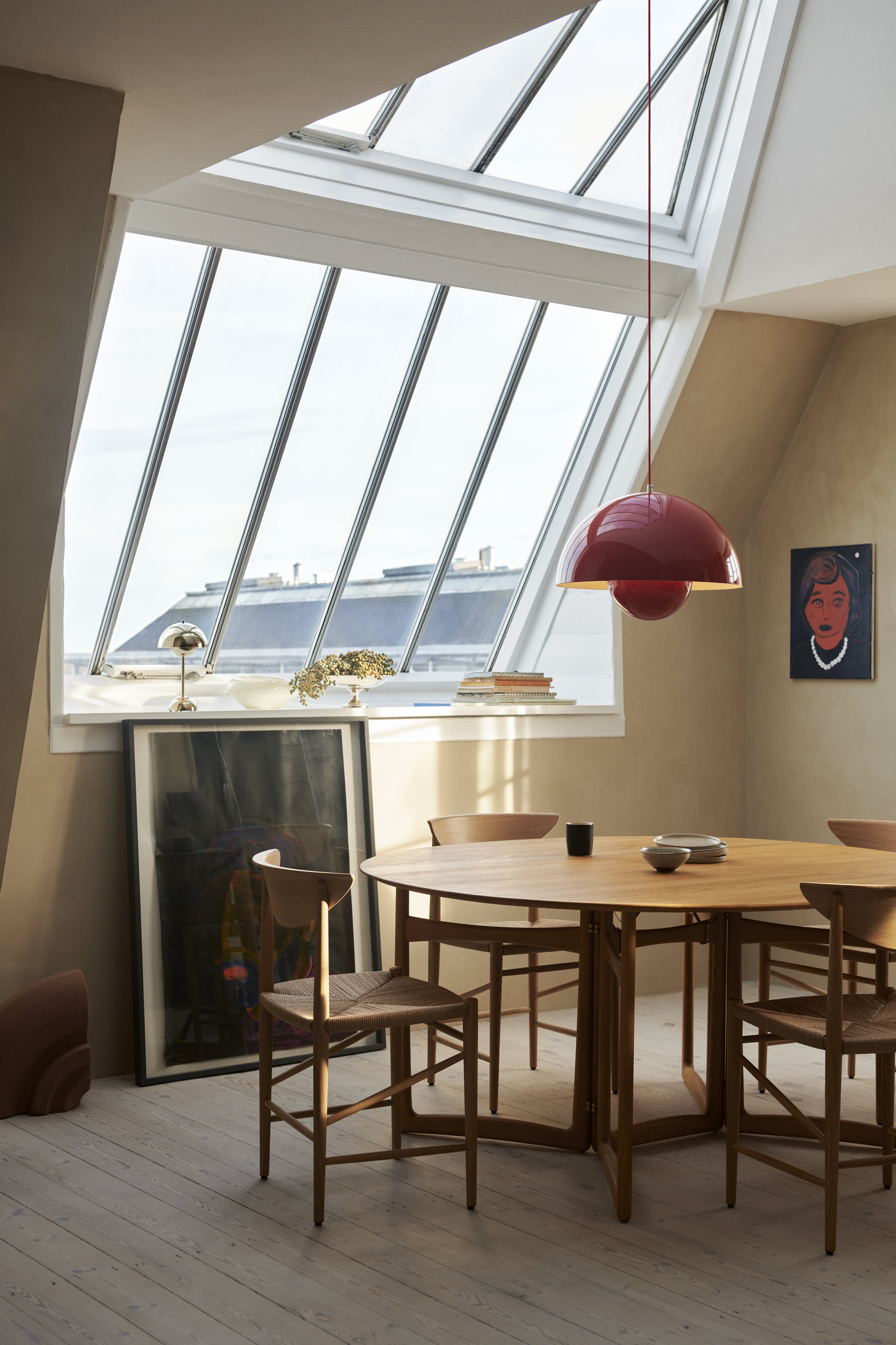 Lampa wisząca FLOWERPOT winny czerwony