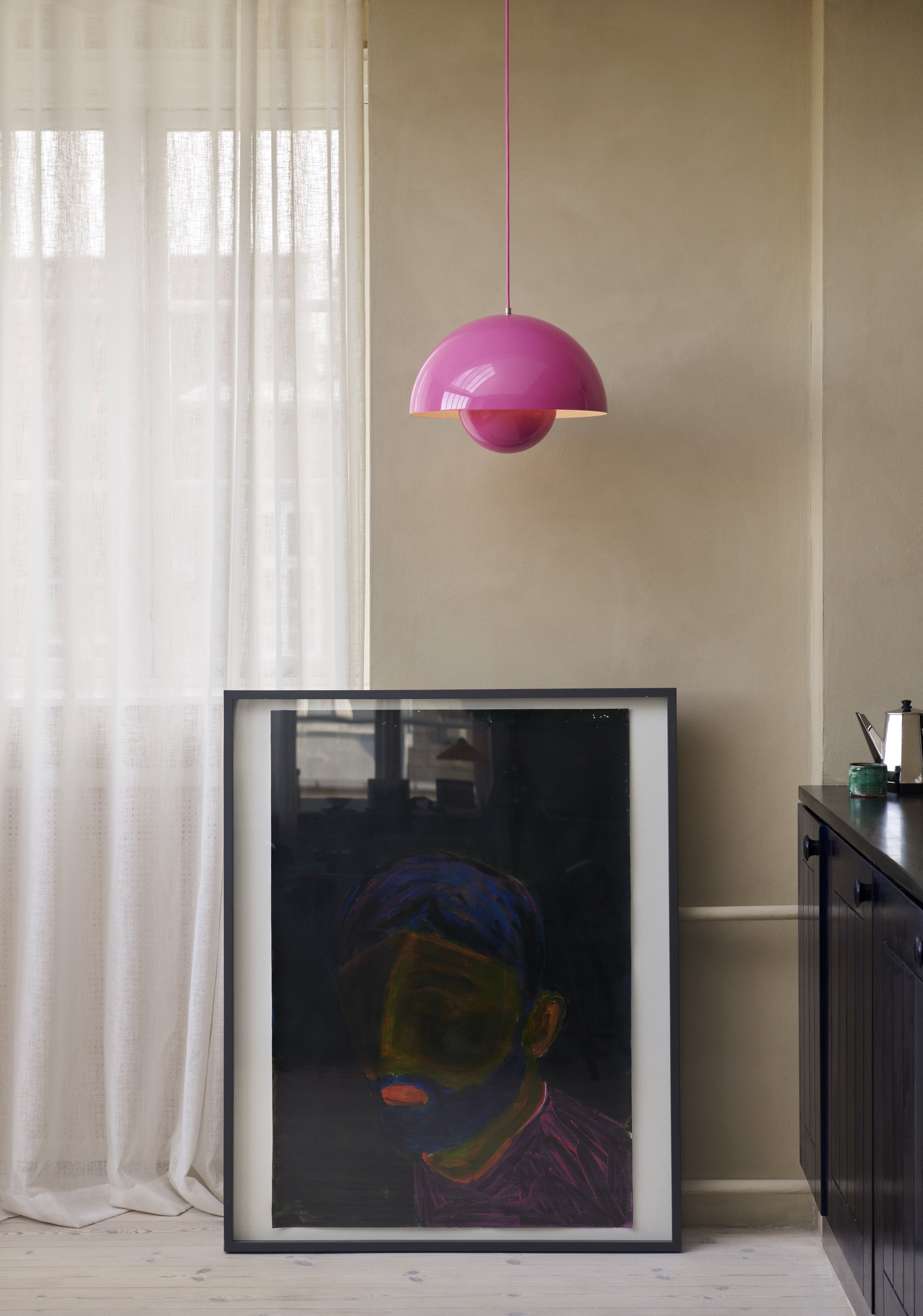 Lampa wisząca FLOWERPOT fuksjowy