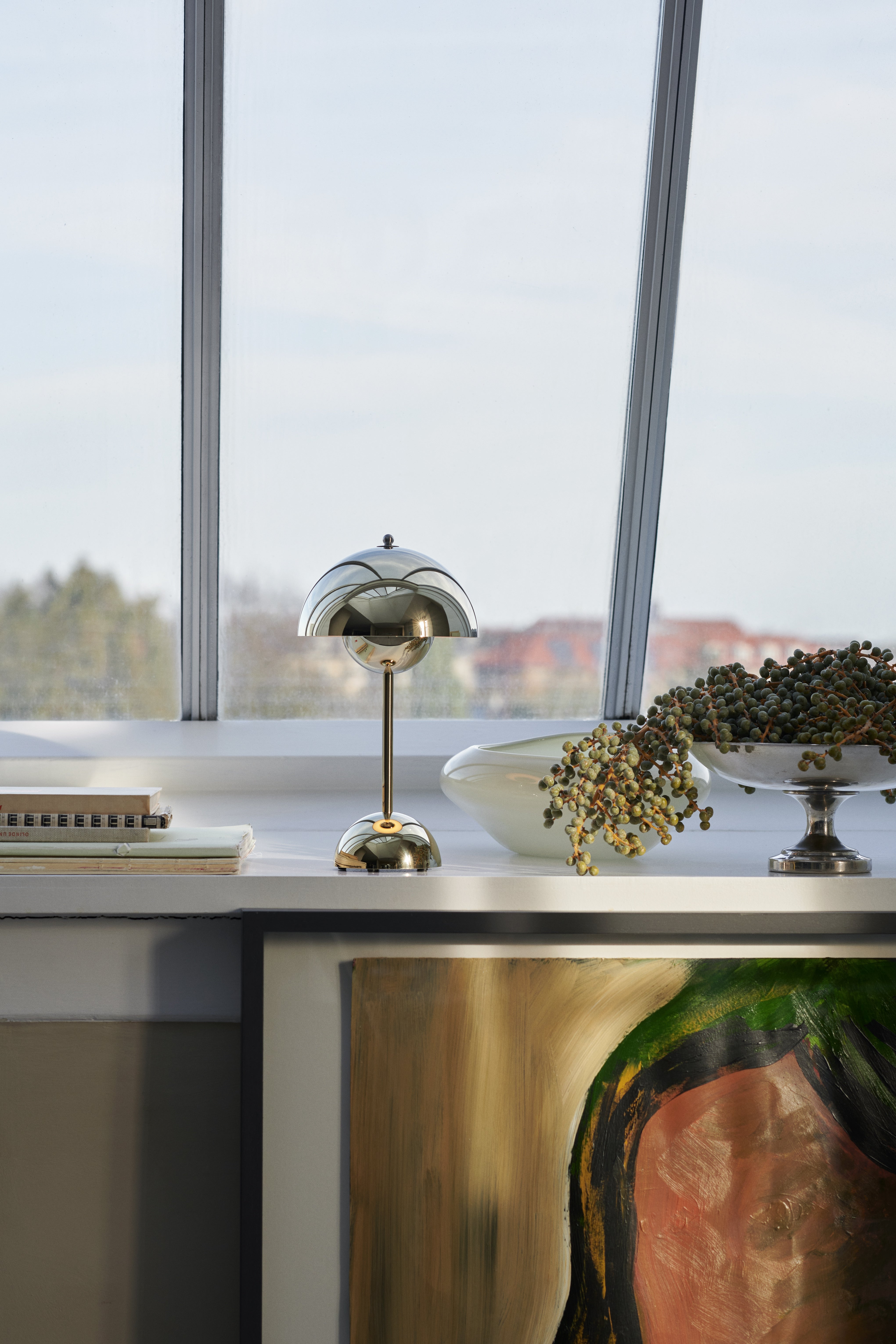 Lampa przenośna FLOWERPOT VP9 chromowany