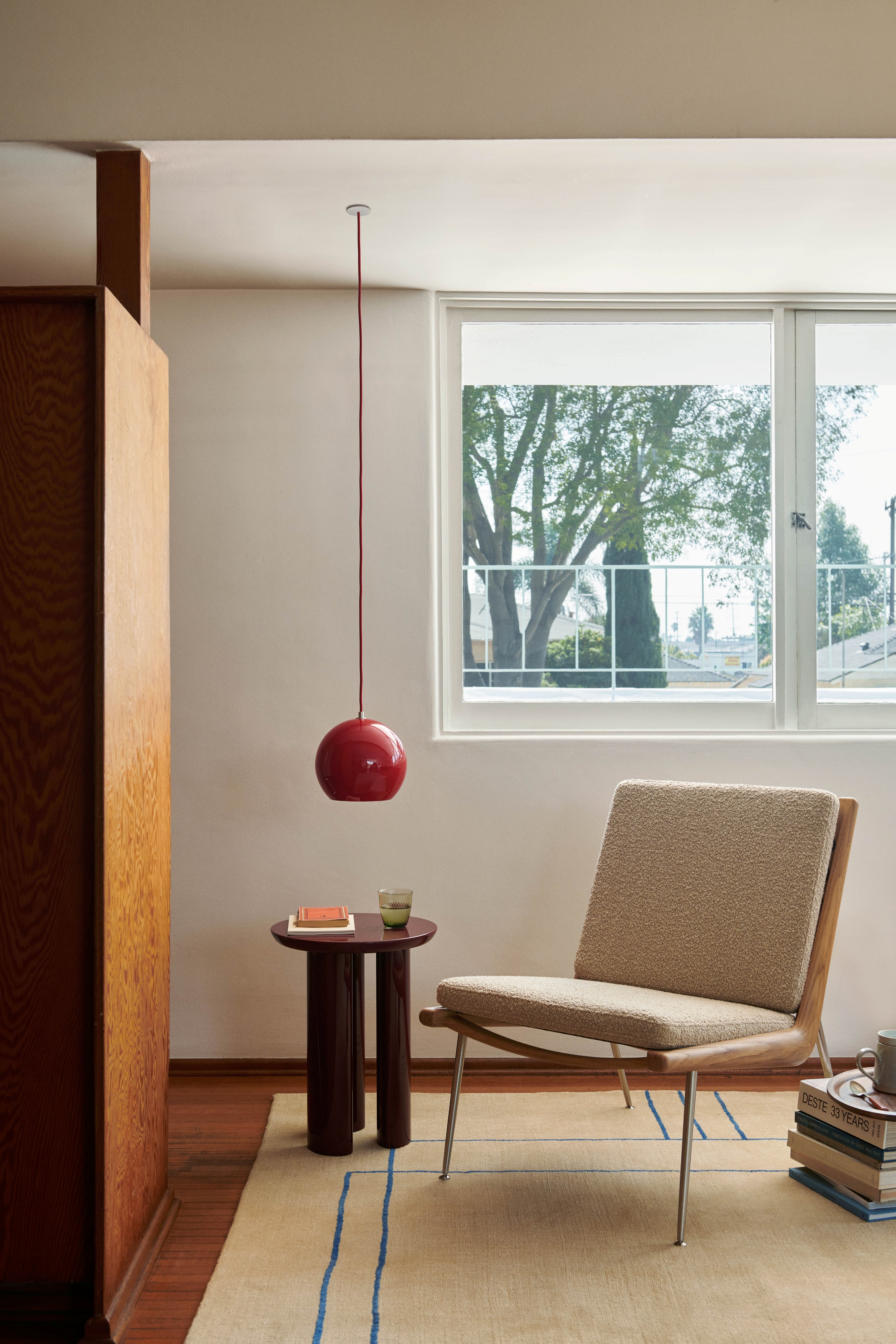 Lampa wisząca TOPAN VP6 czerwony klosz