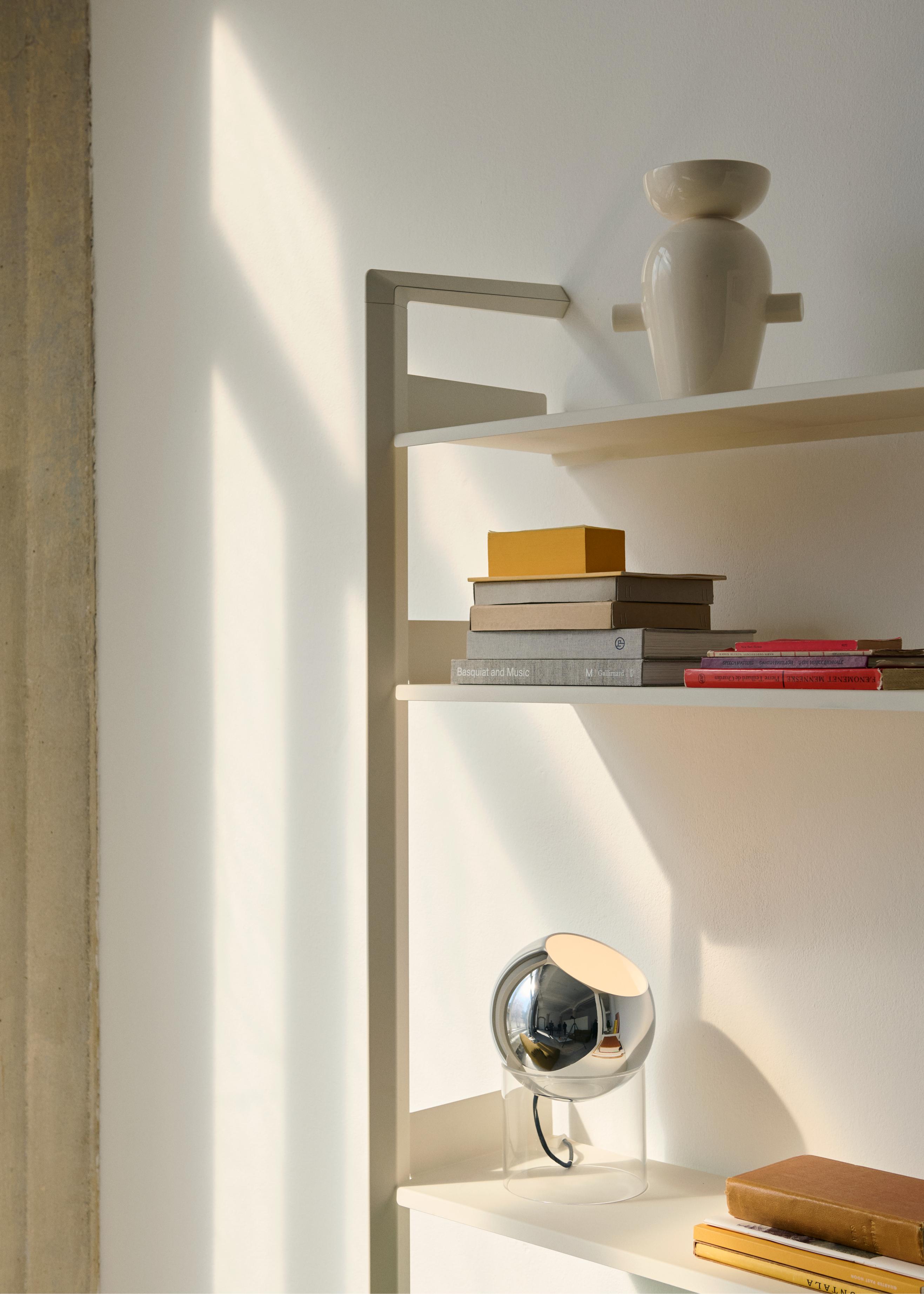 Lampa stołowa TOPAN VP13 chromowany klosz z transparentną podstawą