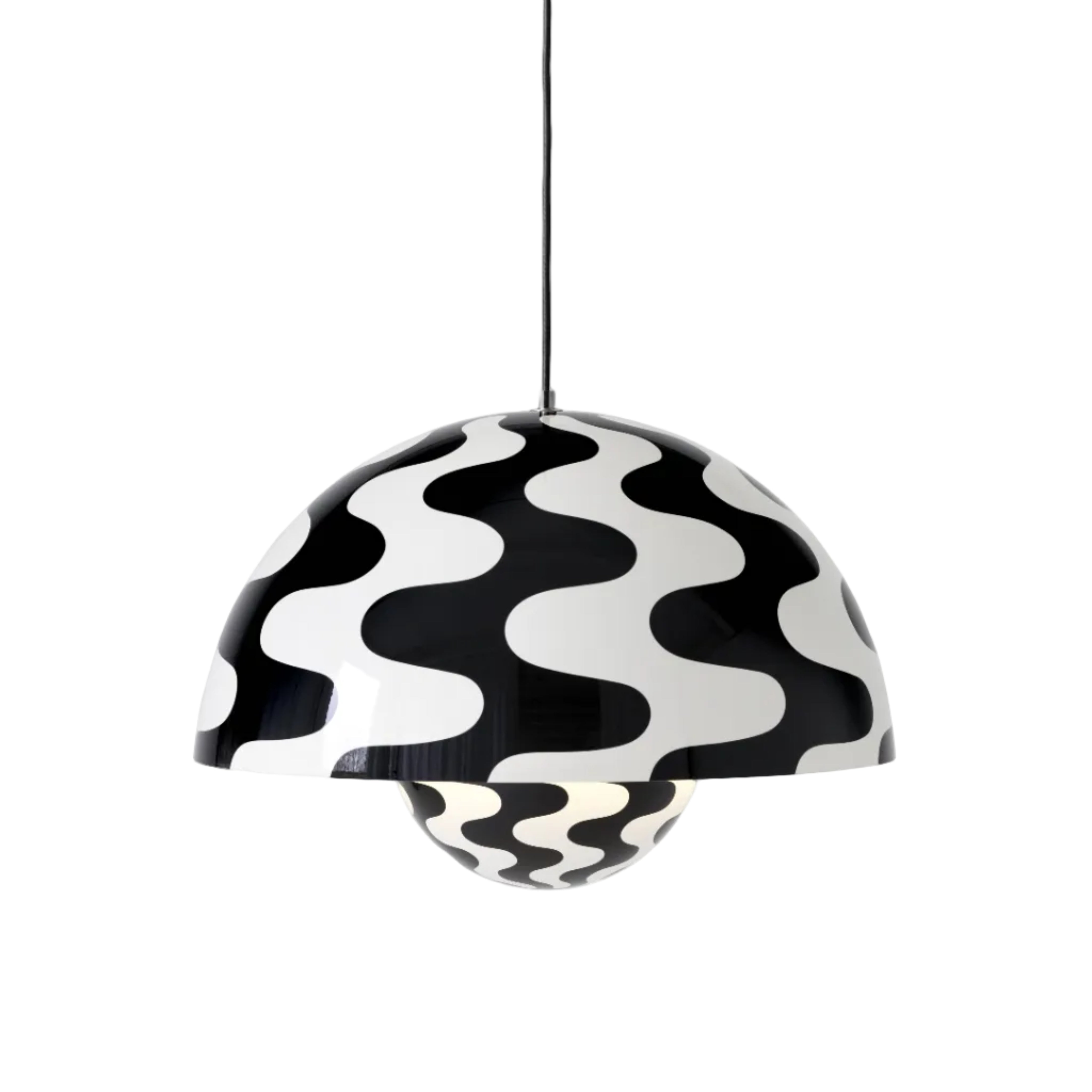 Lampa wisząca FLOWERPOT VP2 biało-czarny wzór